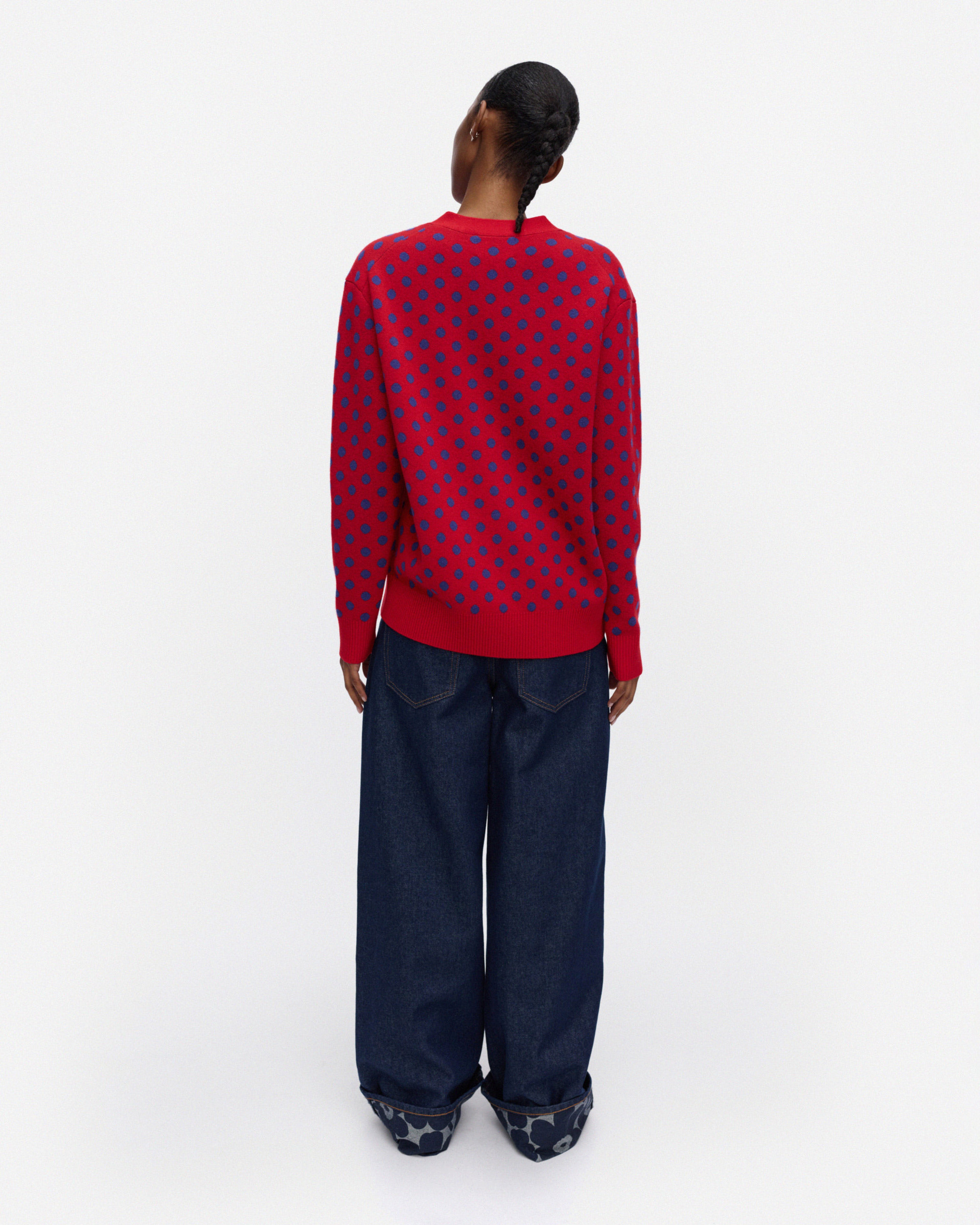 Rws Sif Pallo, Kioski knitted cardigan, red, blue,