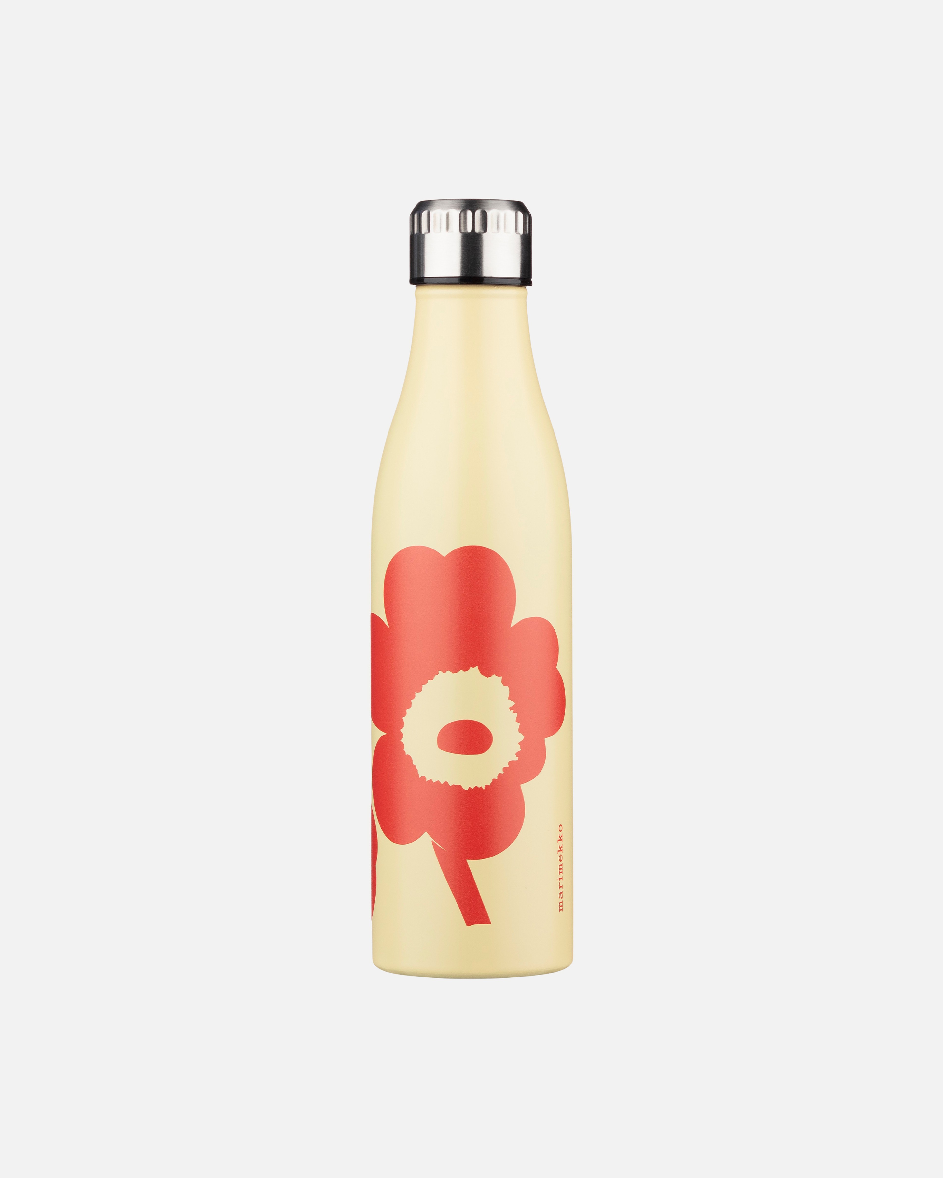 Unikko, Water bottle 17 oz, sand, orange red,