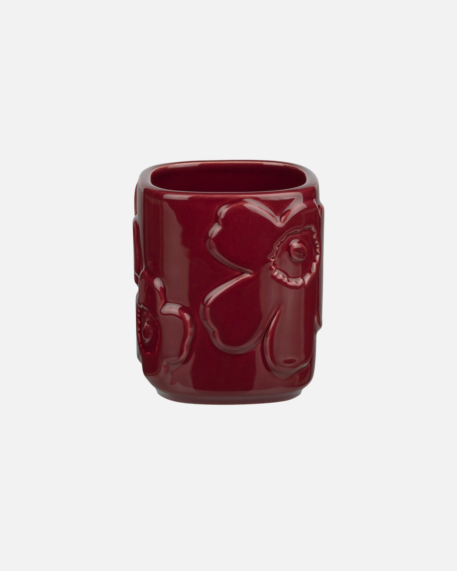 Unikko, Toothbrush holder, burgundy,