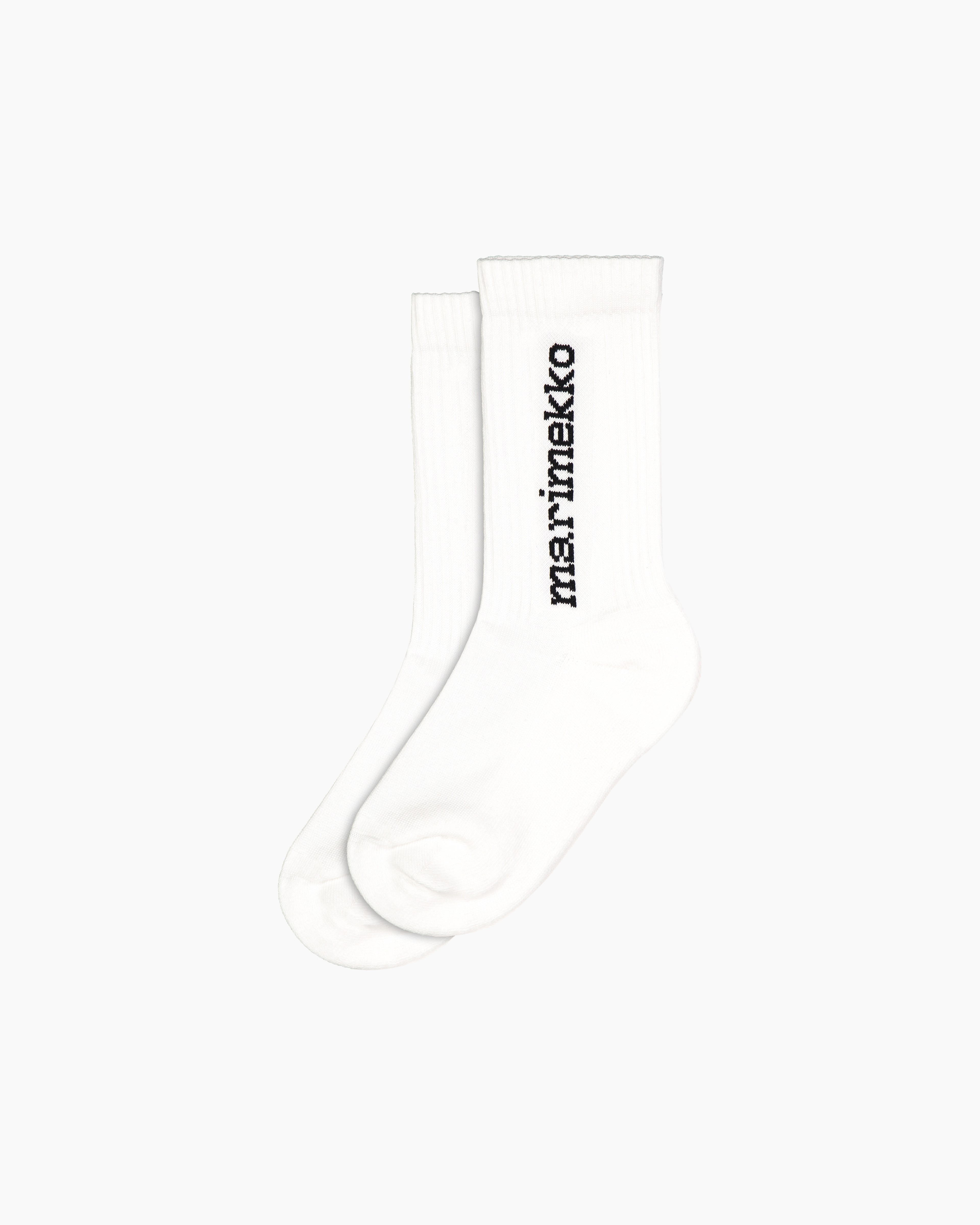 Aarni single logo, Socks, white, black,