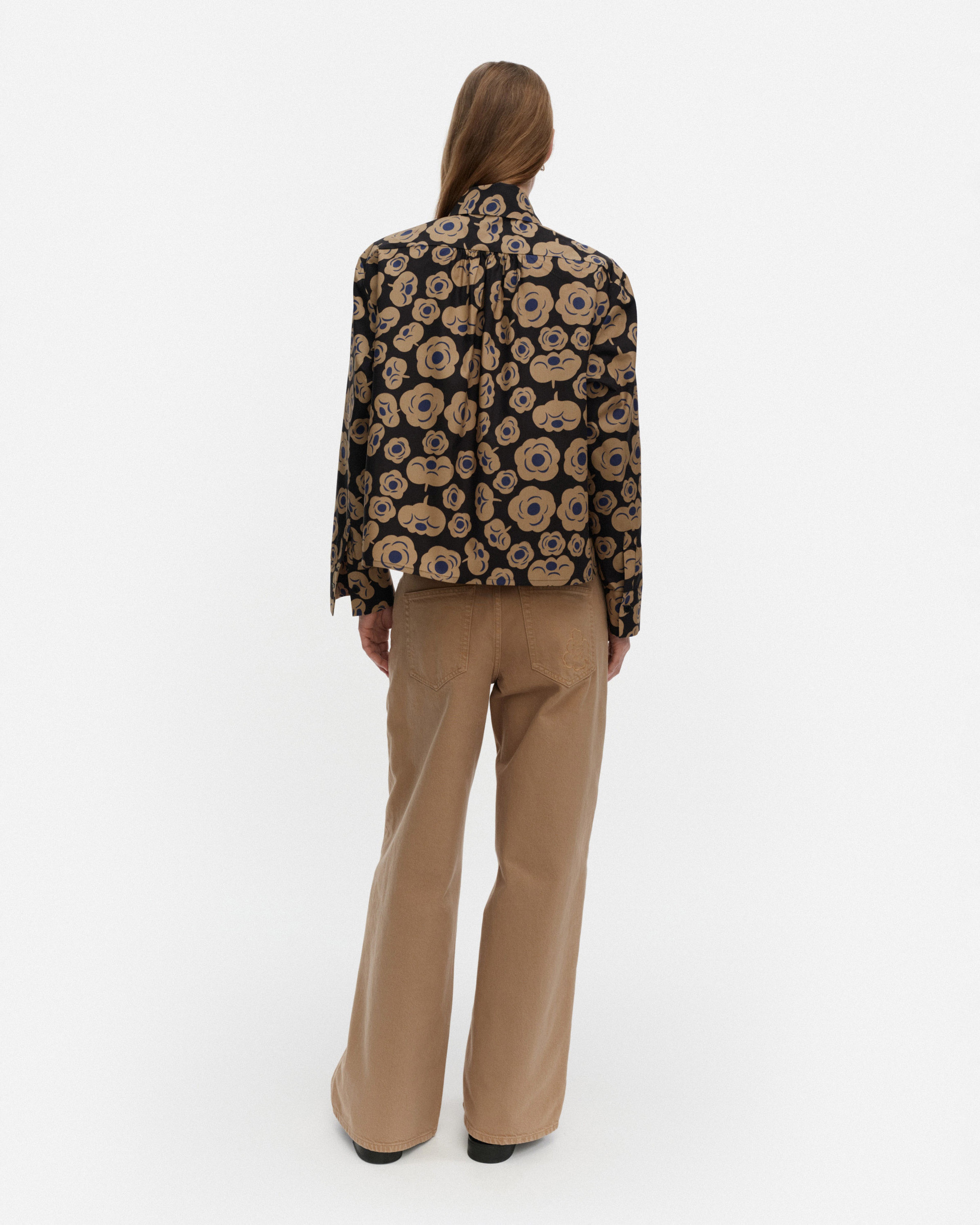 Luotta Tumma, Bluse, Schwarz, Beige, Blau,