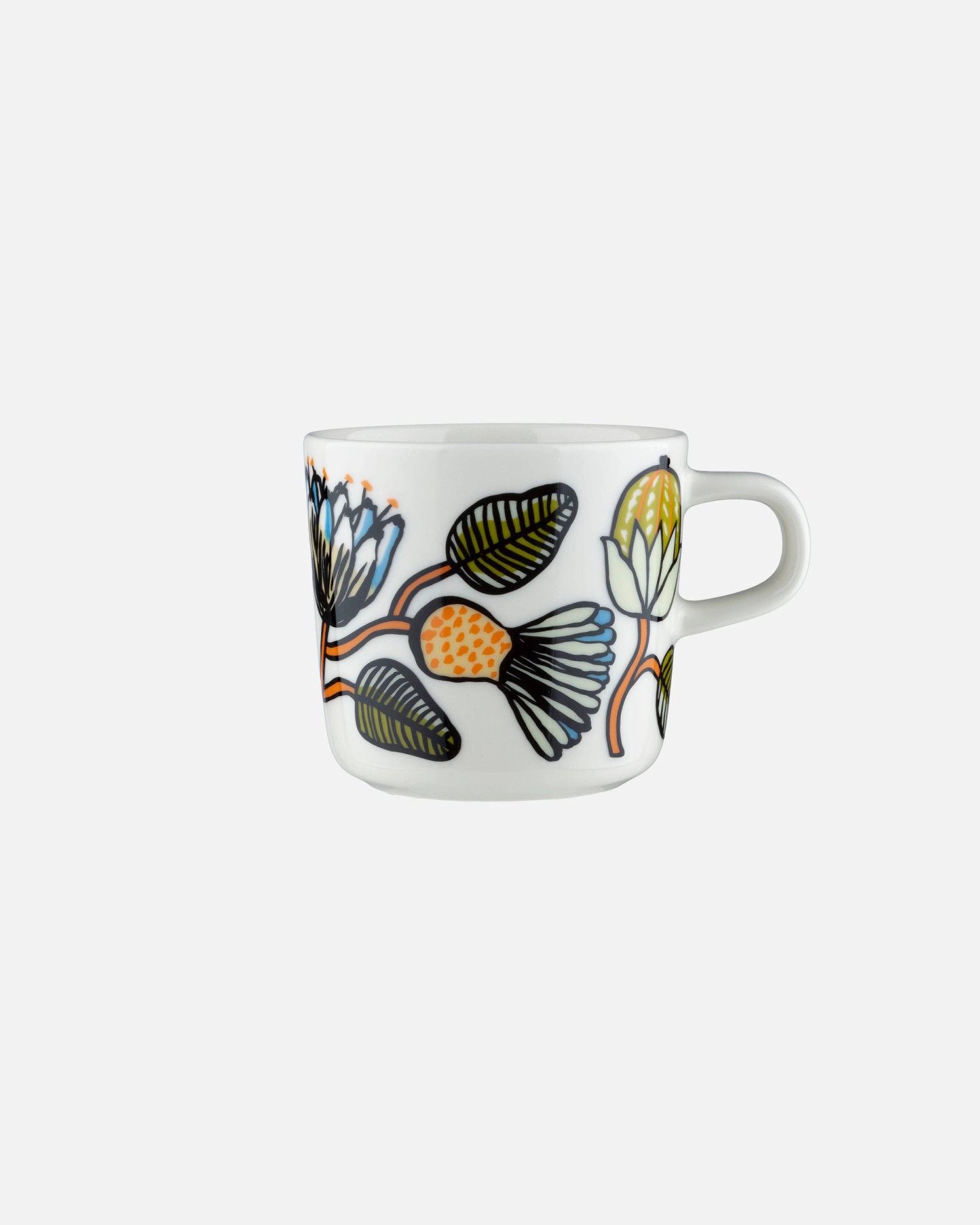 Oiva / Tiara, Coffee cup, white ,warm or, green,