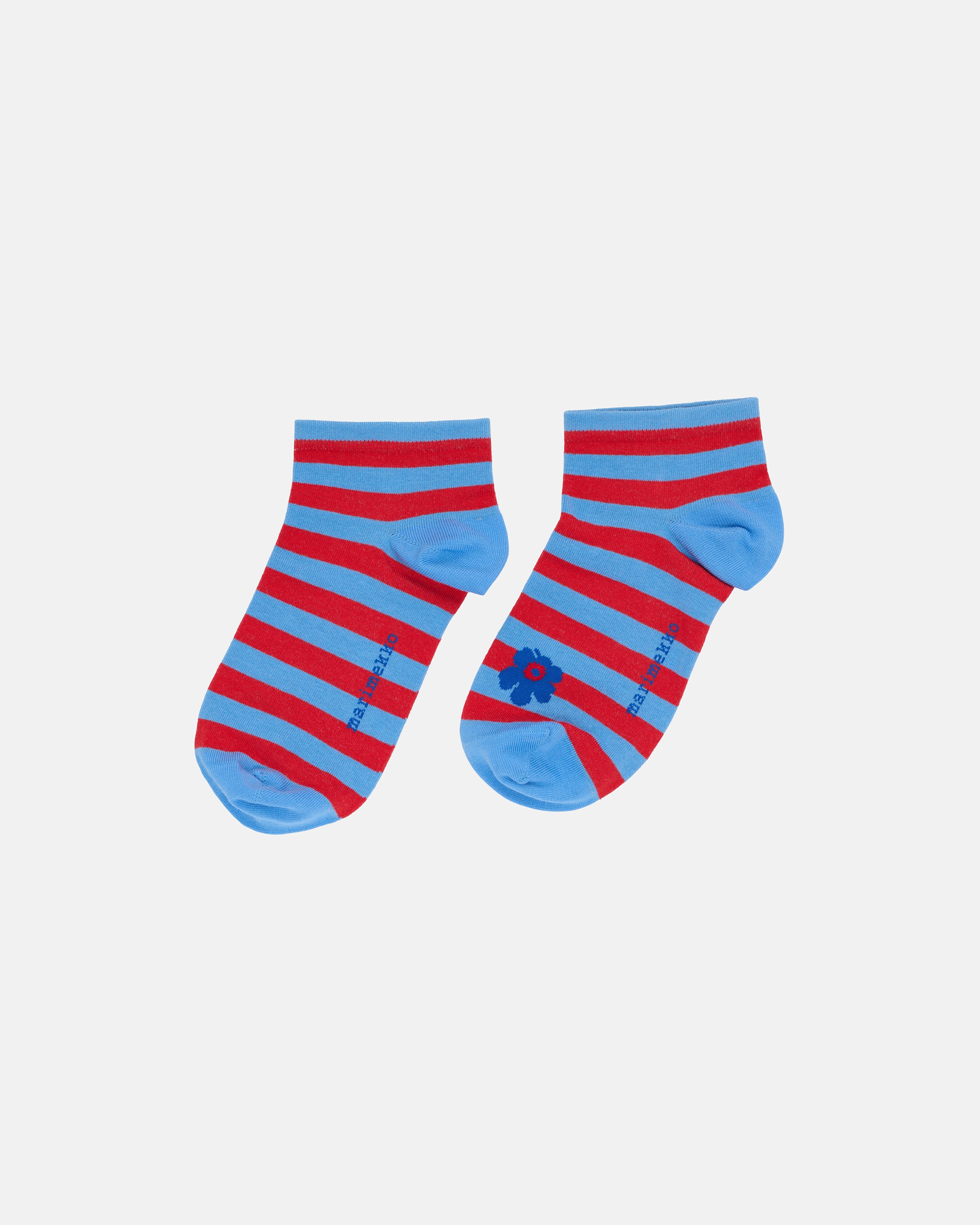 Rasu Tasaraita Unikko, Socks, blue, red,