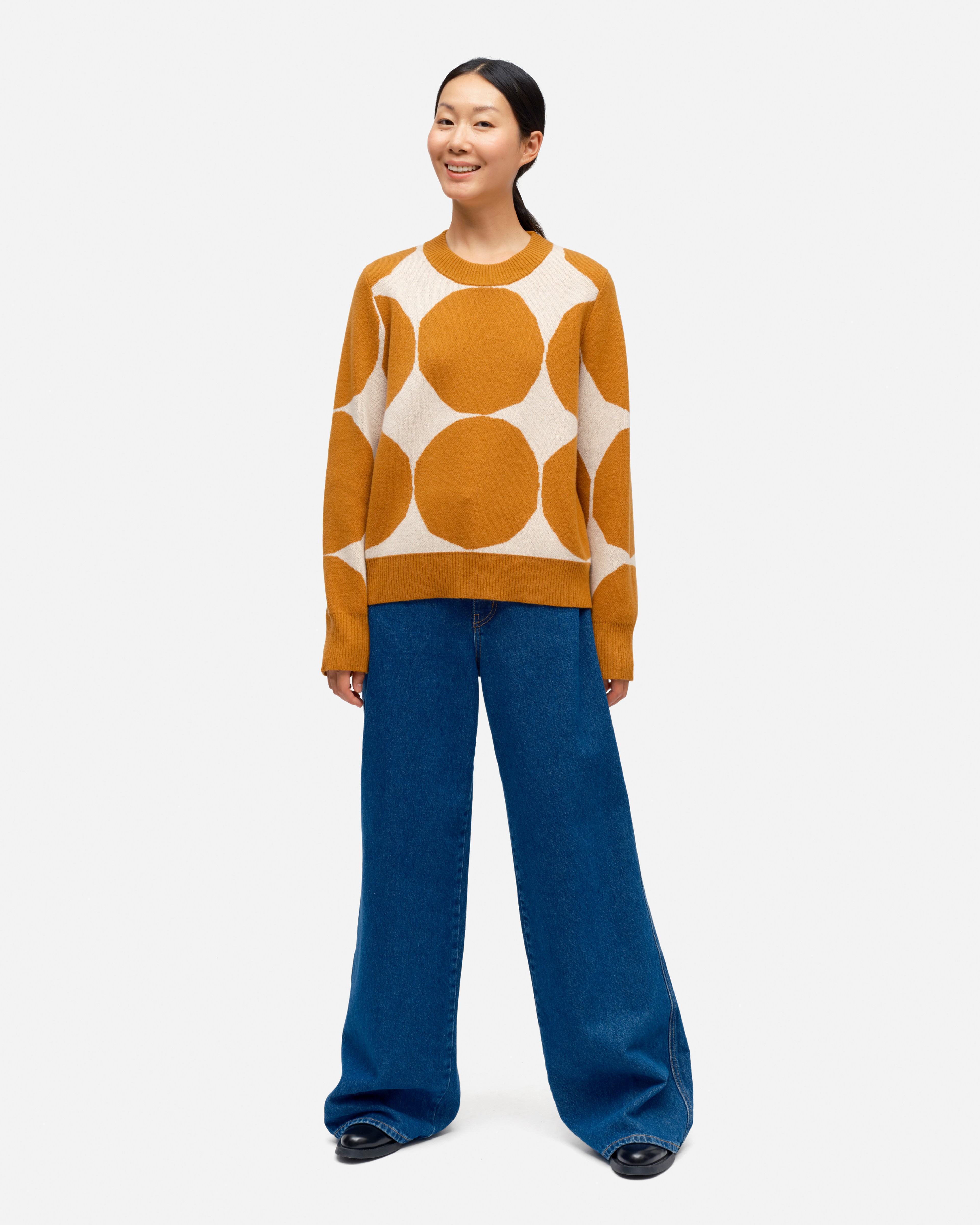  Lämpö Kivet, Knitted pullover, brown, beige melange,