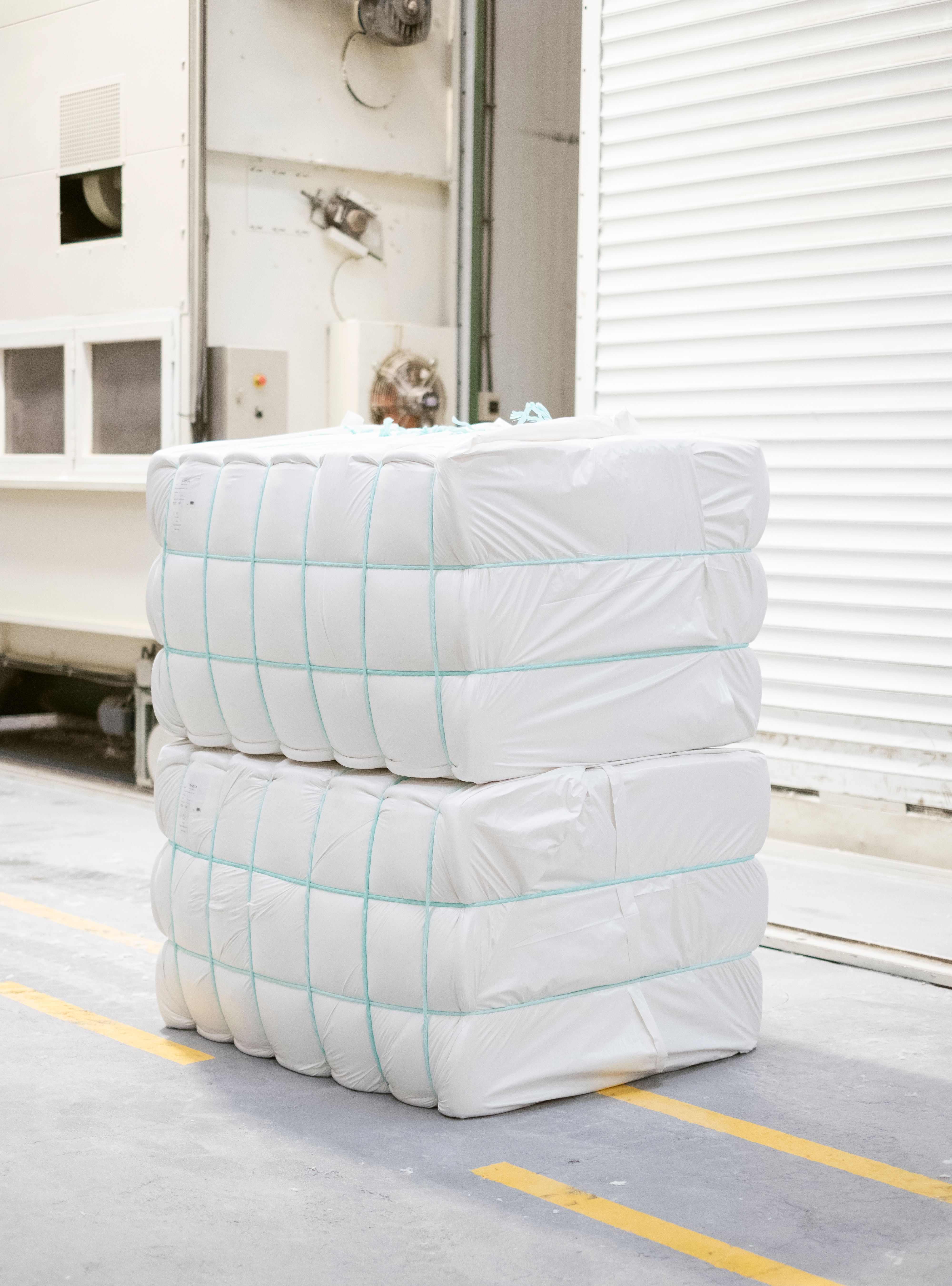 Bales in a production facility.