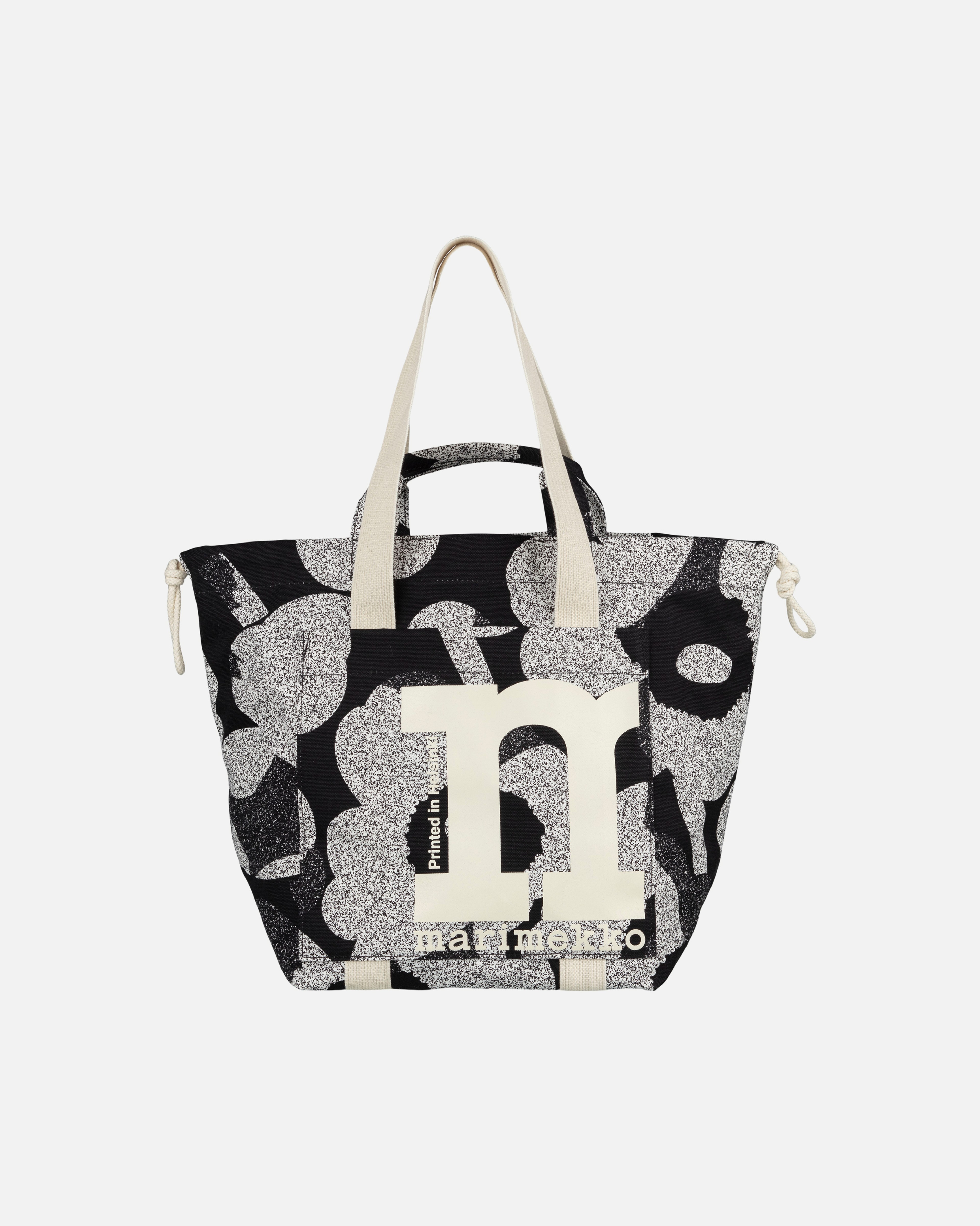Mono City Tote Unikko, Tasche, Schwarz, Weiß,