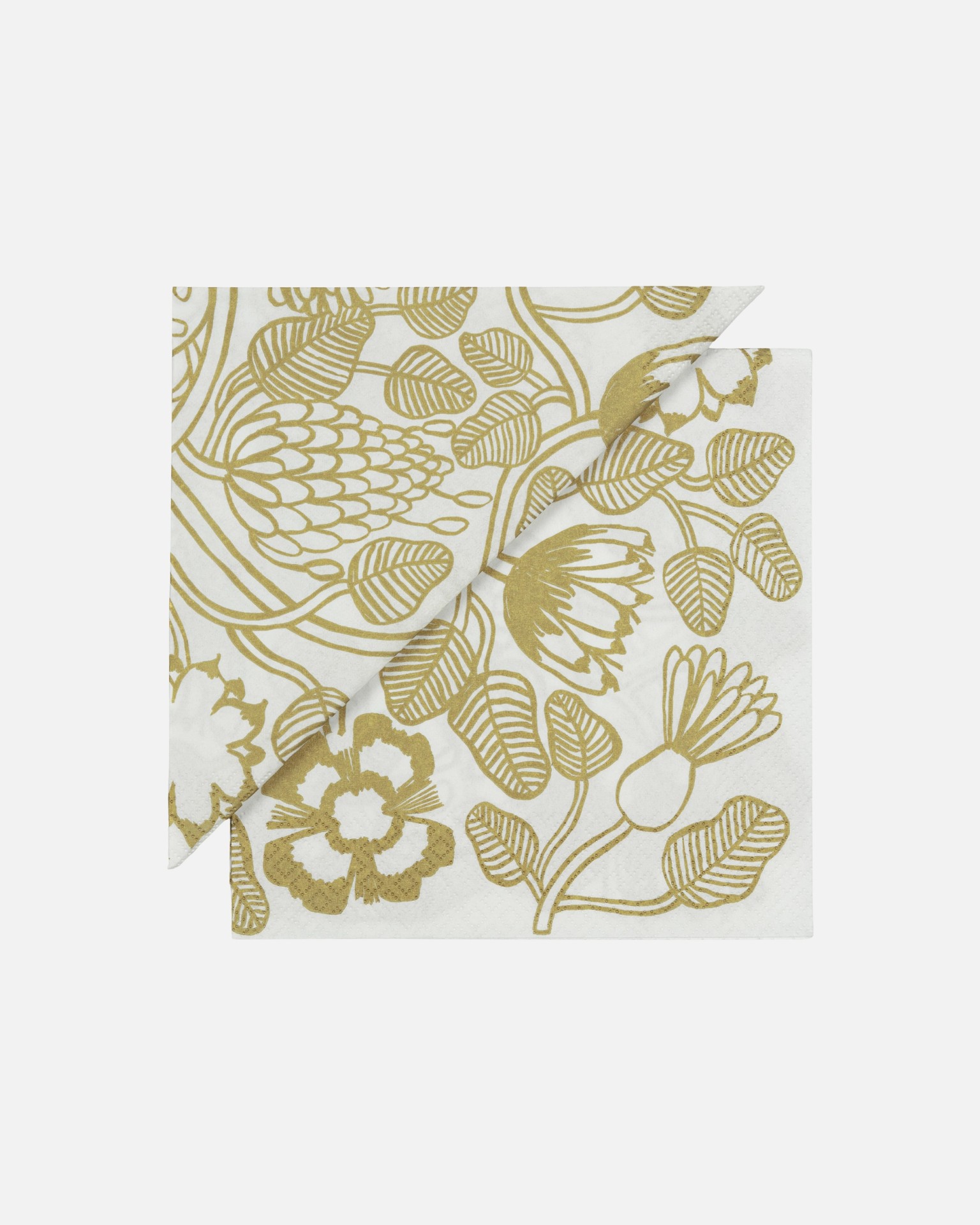 Tiara, Lunch paper napkin, white, gold,