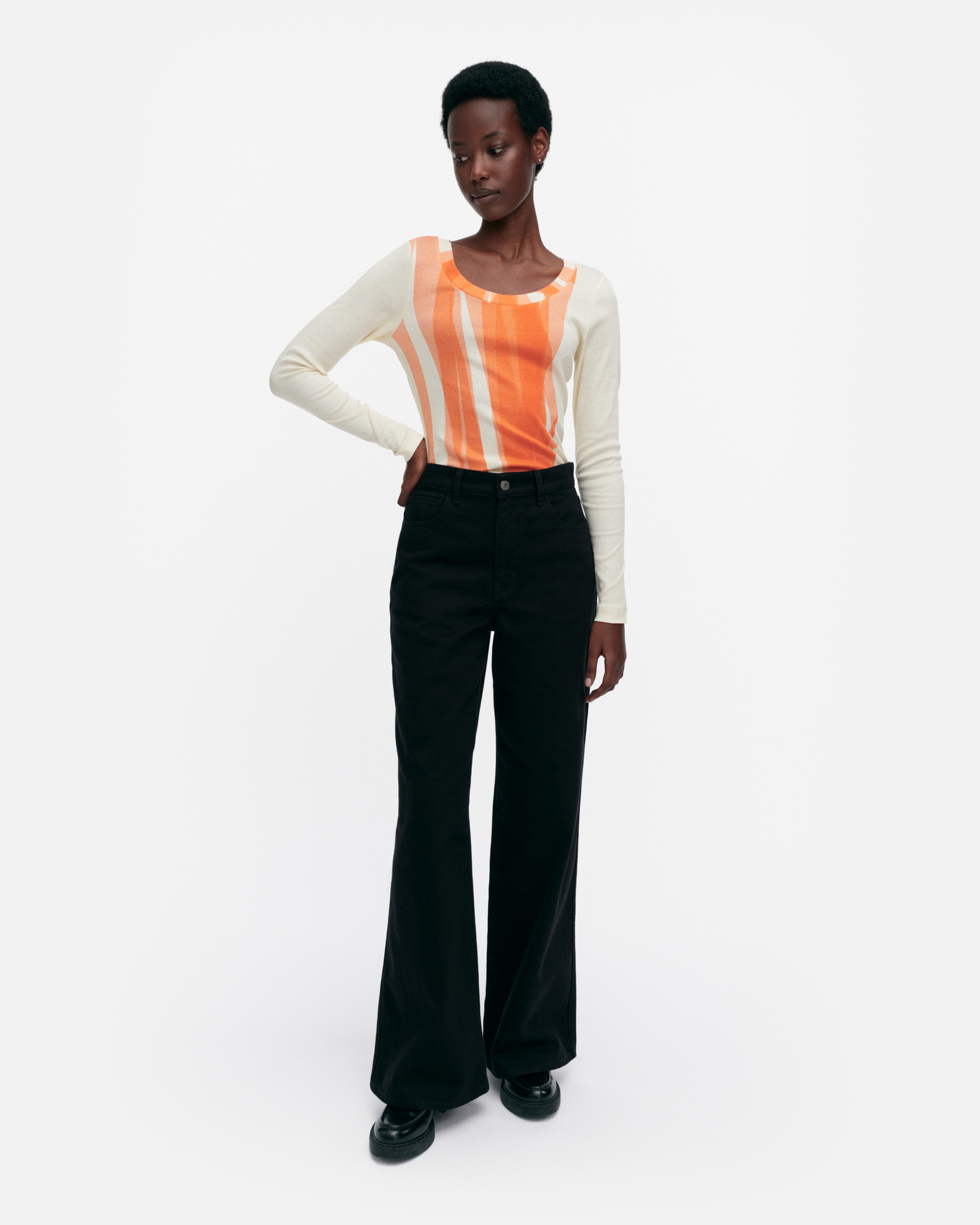 Kuulto Vire, Shirt, light yellow, orange,