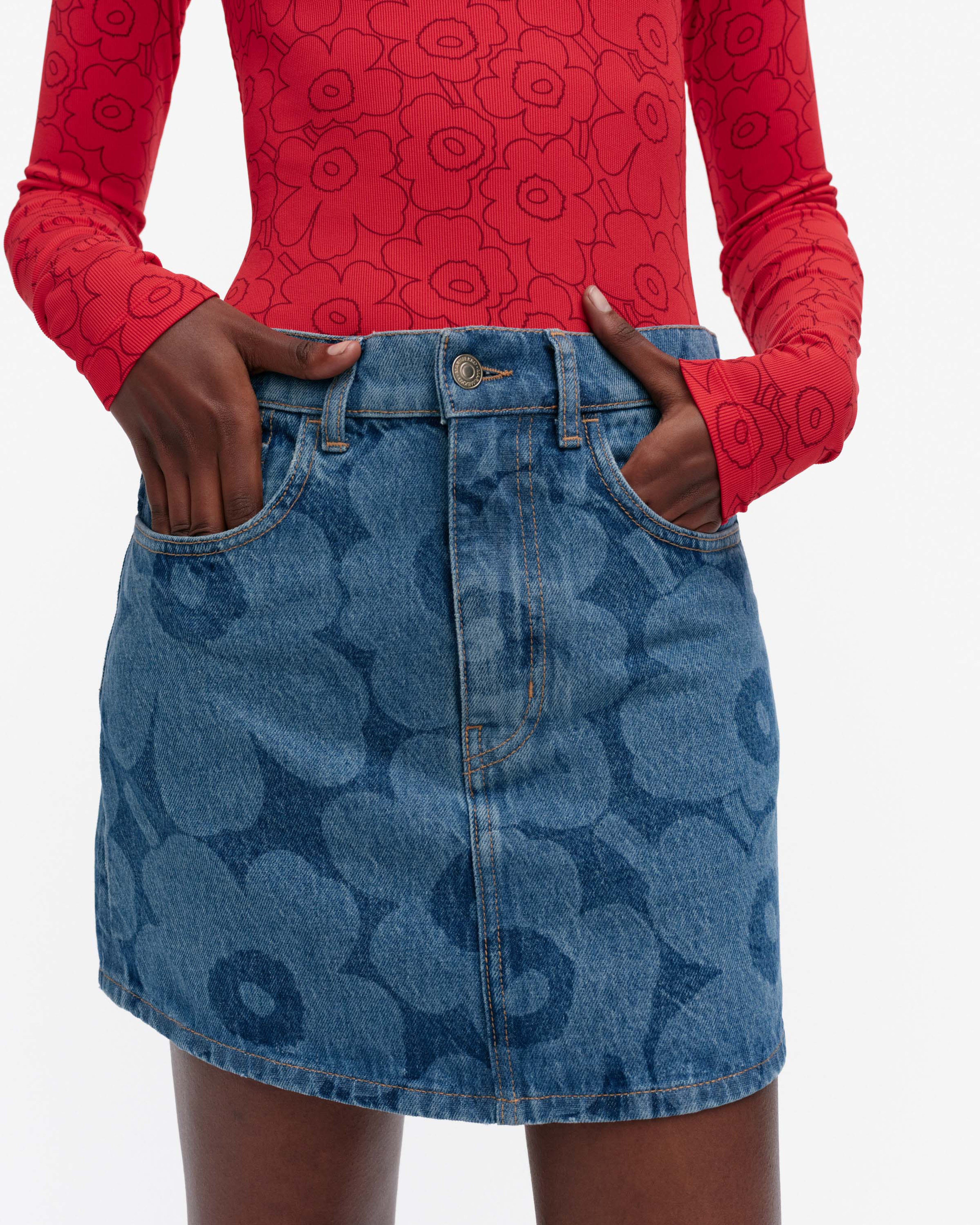 Maridenim Ruudut Unikko Skirt