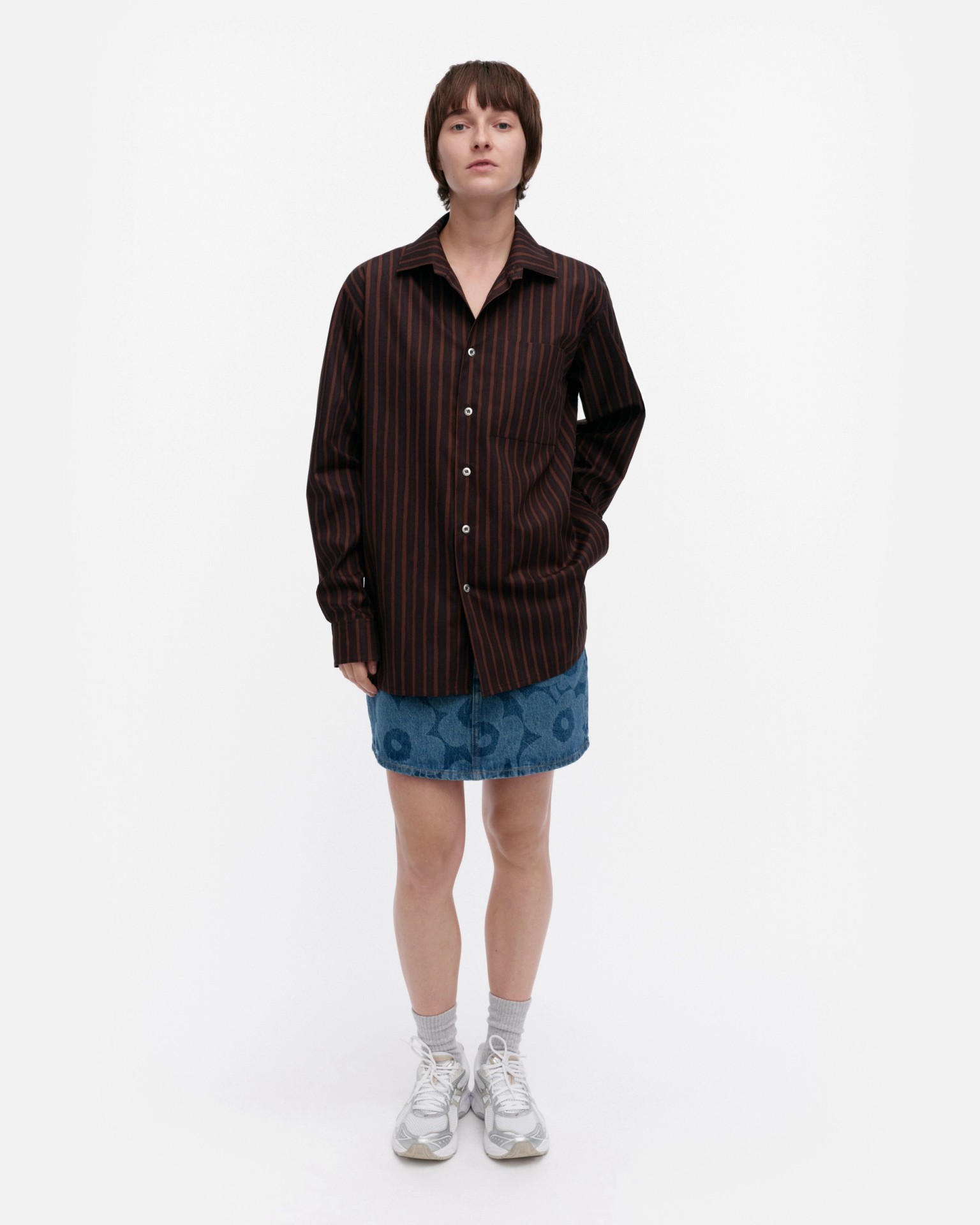 Jokapoika, Kioski cotton shirt, black, brown,