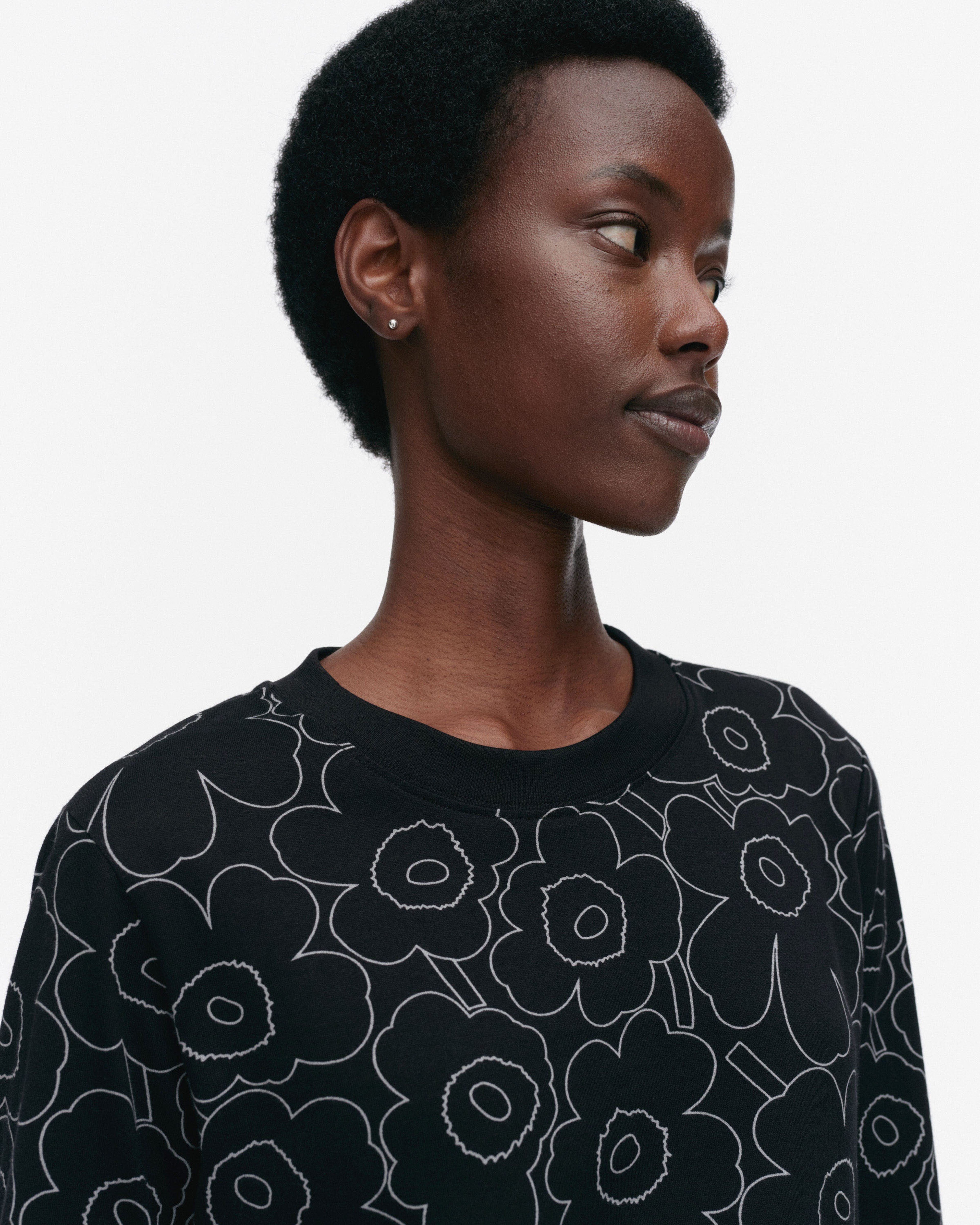 Sekunti Piirto Unikko, Shirt, black, grey,