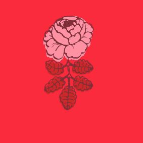 red, light pink, dark purple