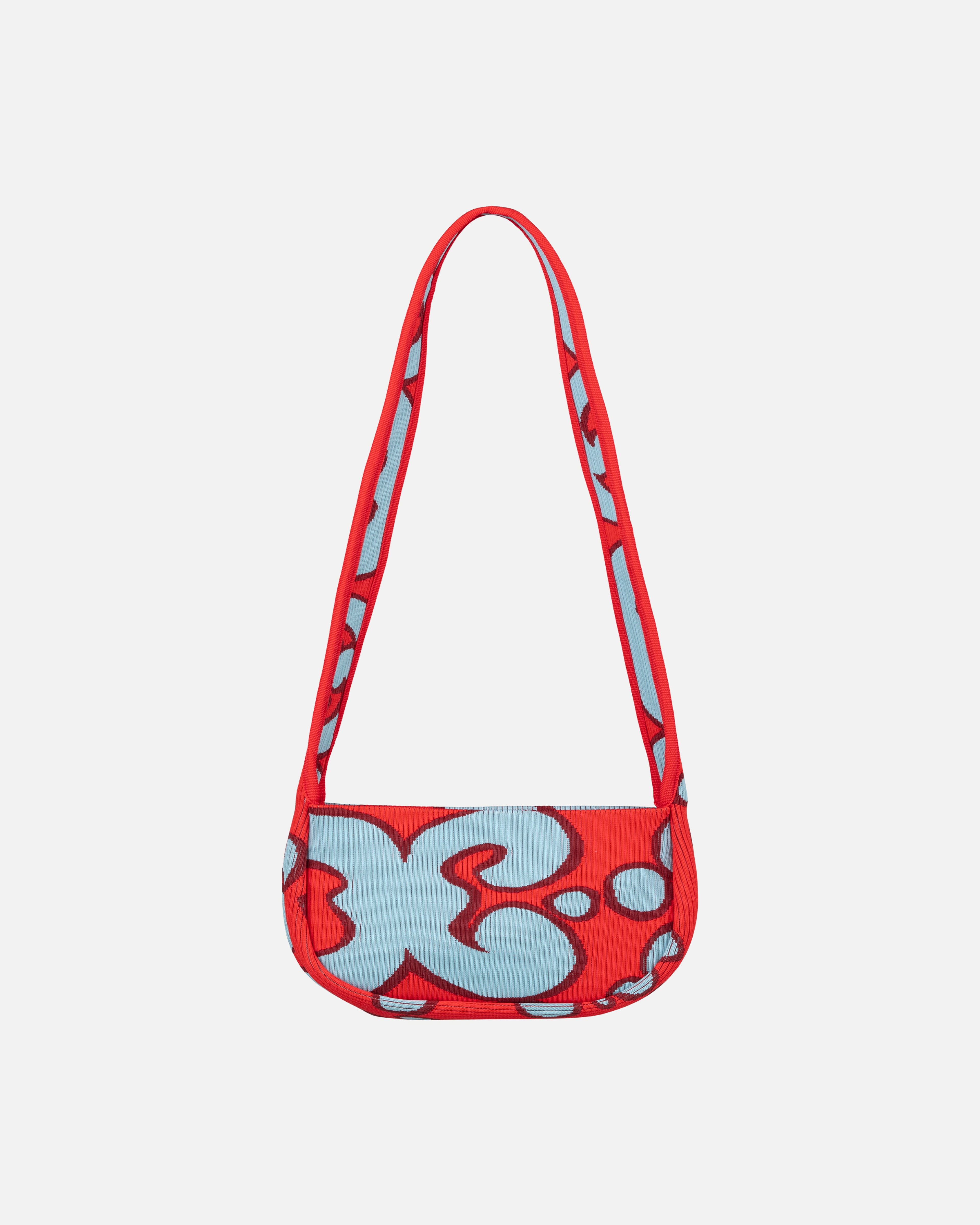 Knitted Crossbody Keidas, Sac à bandoulière, bleu clair, rouge,