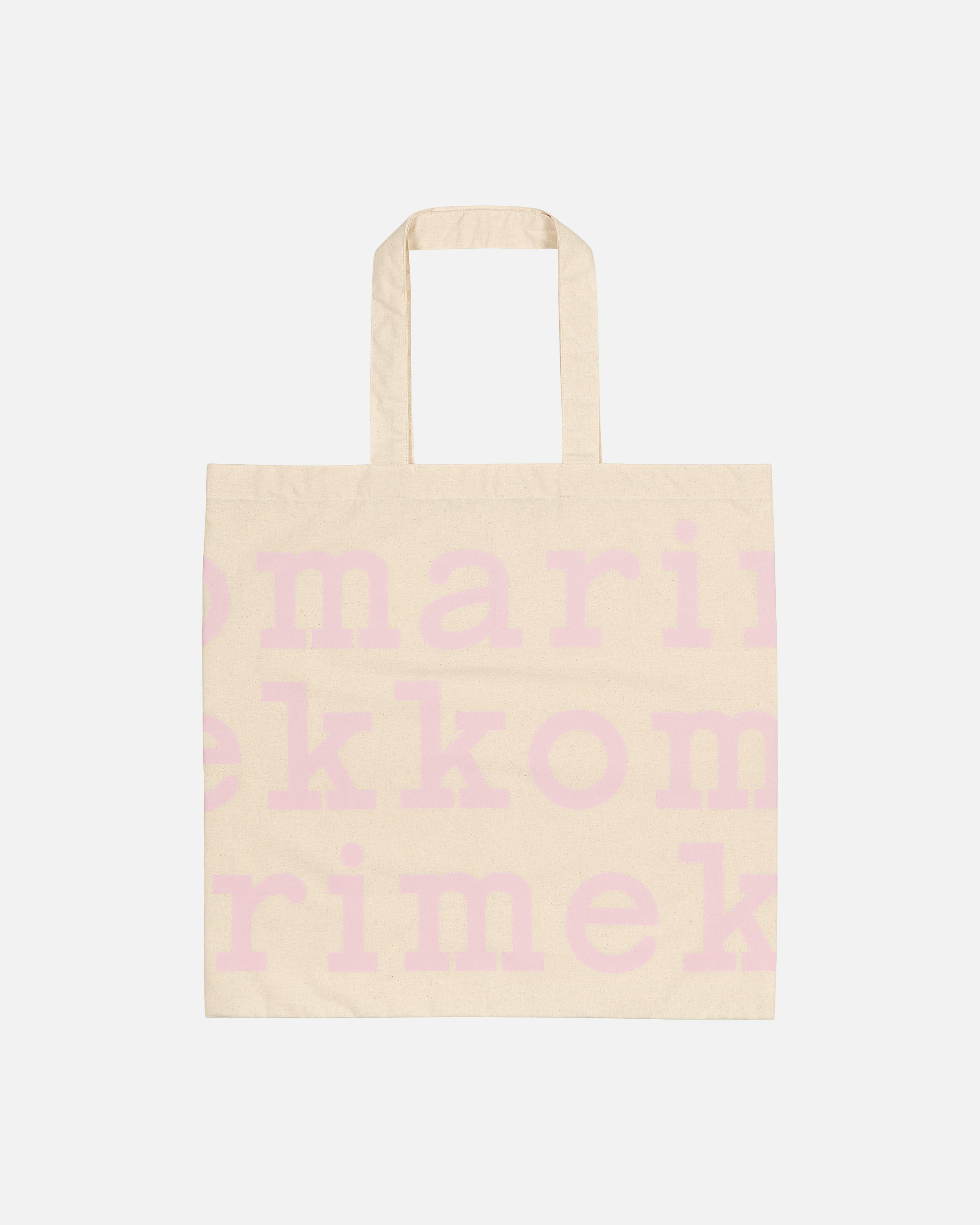 Logo Logo tote bag 45x47 cm cotton, pink | Marimekko