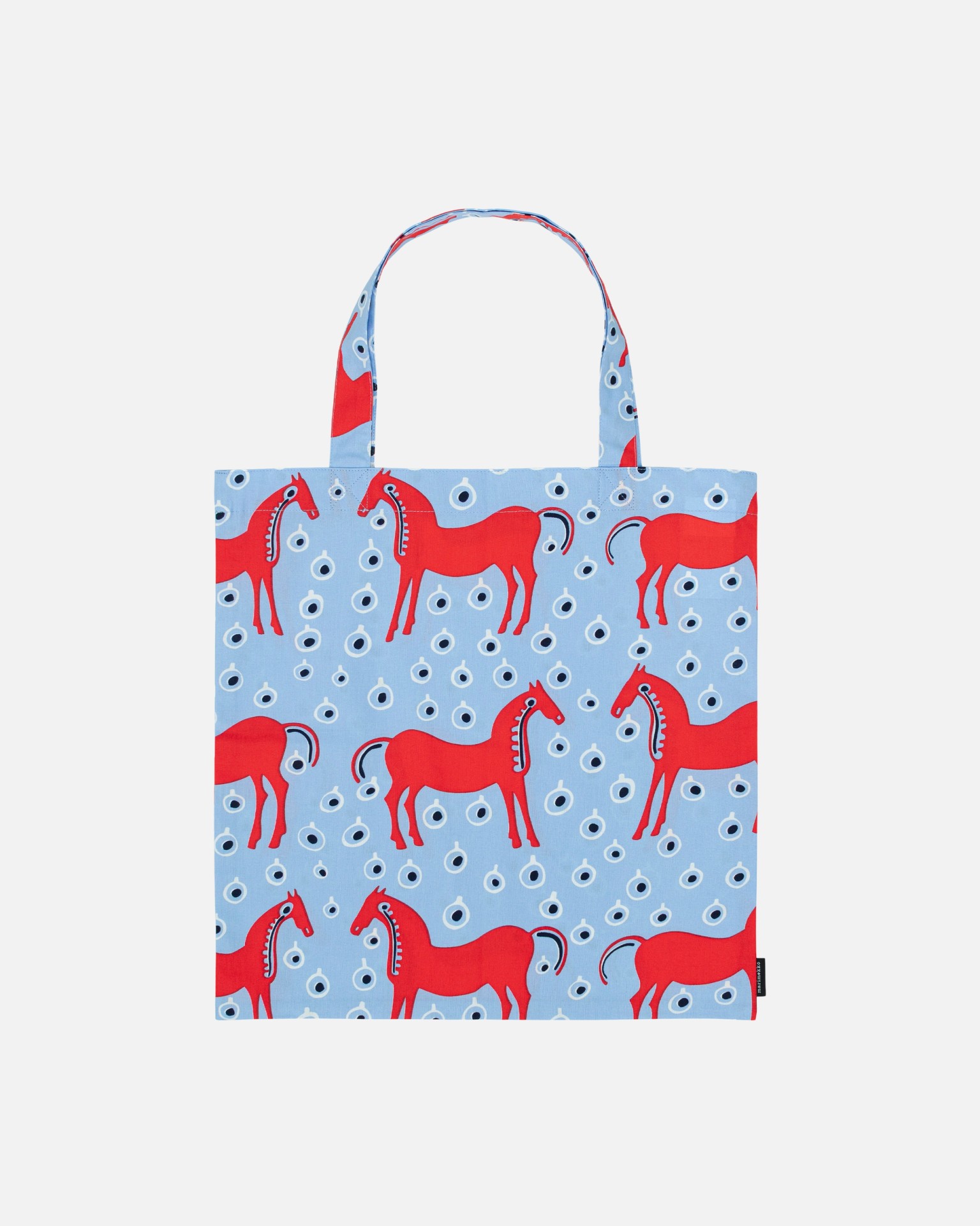 Musta Tamma, Tote bag, lt.blue, red, black,