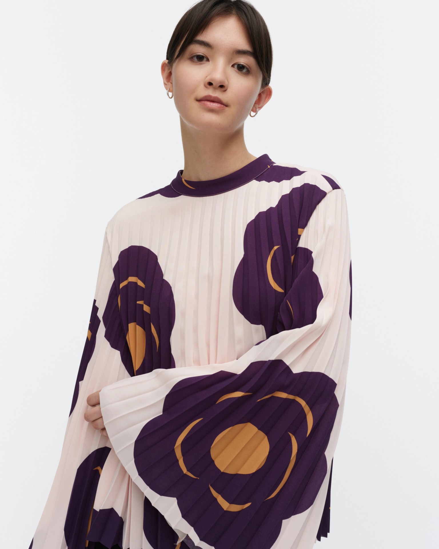 Duuri Tumma, Blouse, light pink, dark violet, brown,