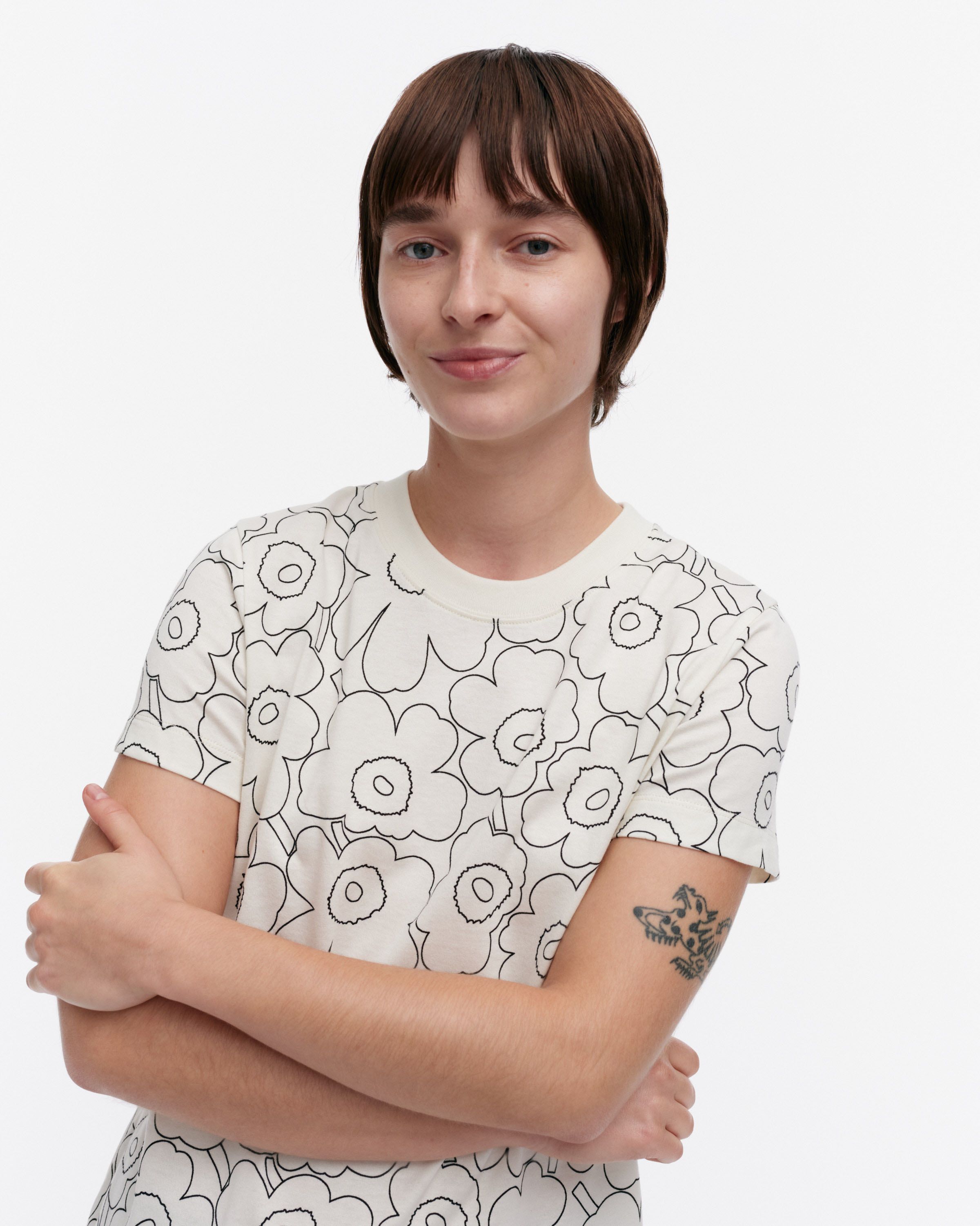 MARIMEKKO[マリメッコ] Pirto Unico Cotton Shirt One Piece セール】Unikko / co poplin shirt dress（ワンピース