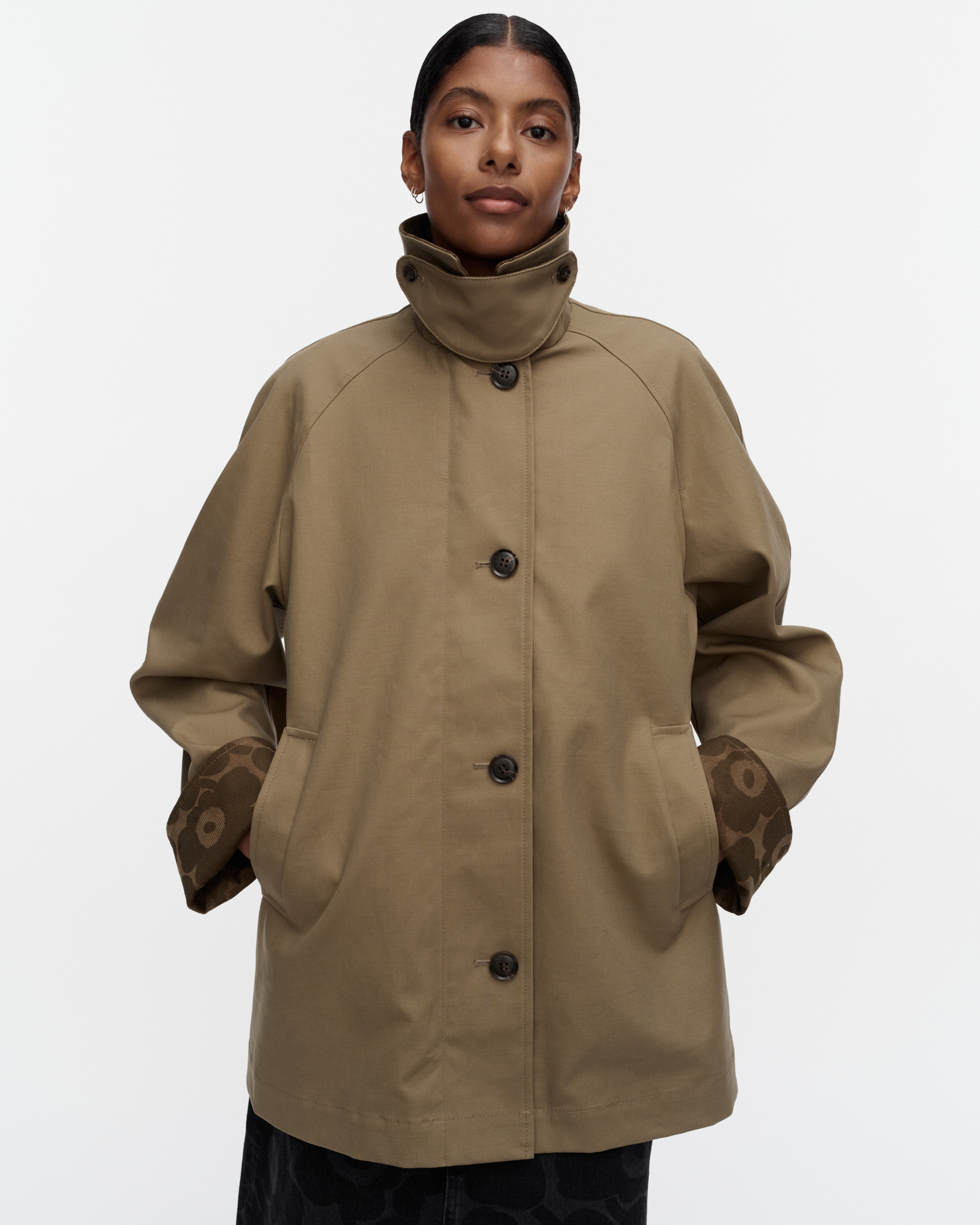 Essee Solid, Coat, brown, brown,