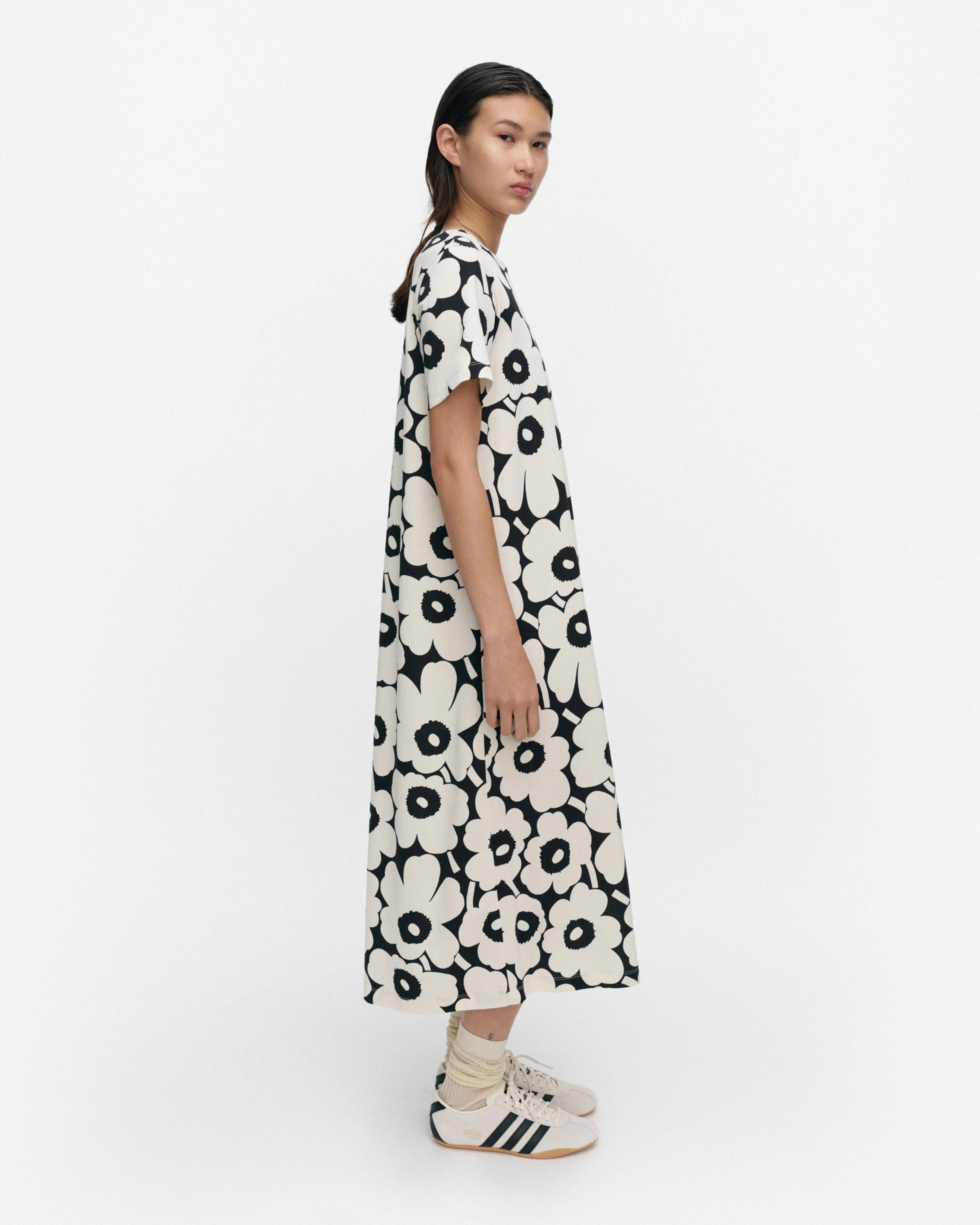 Pisteinen Unikko, Dress, black, off white,