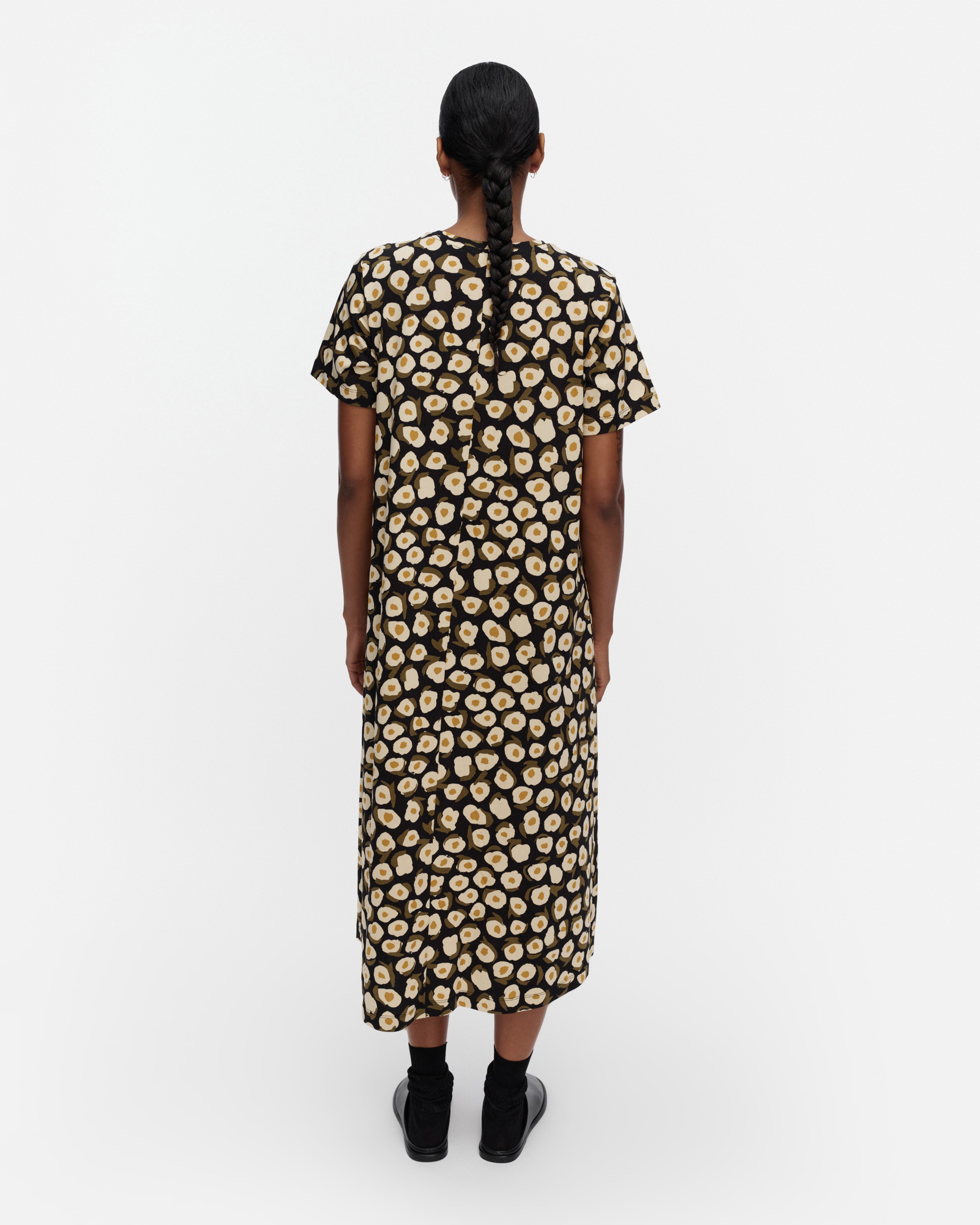 Pisteinen Pikku Vikuri, Mekko, beige, musta, oliivinvihreä,
