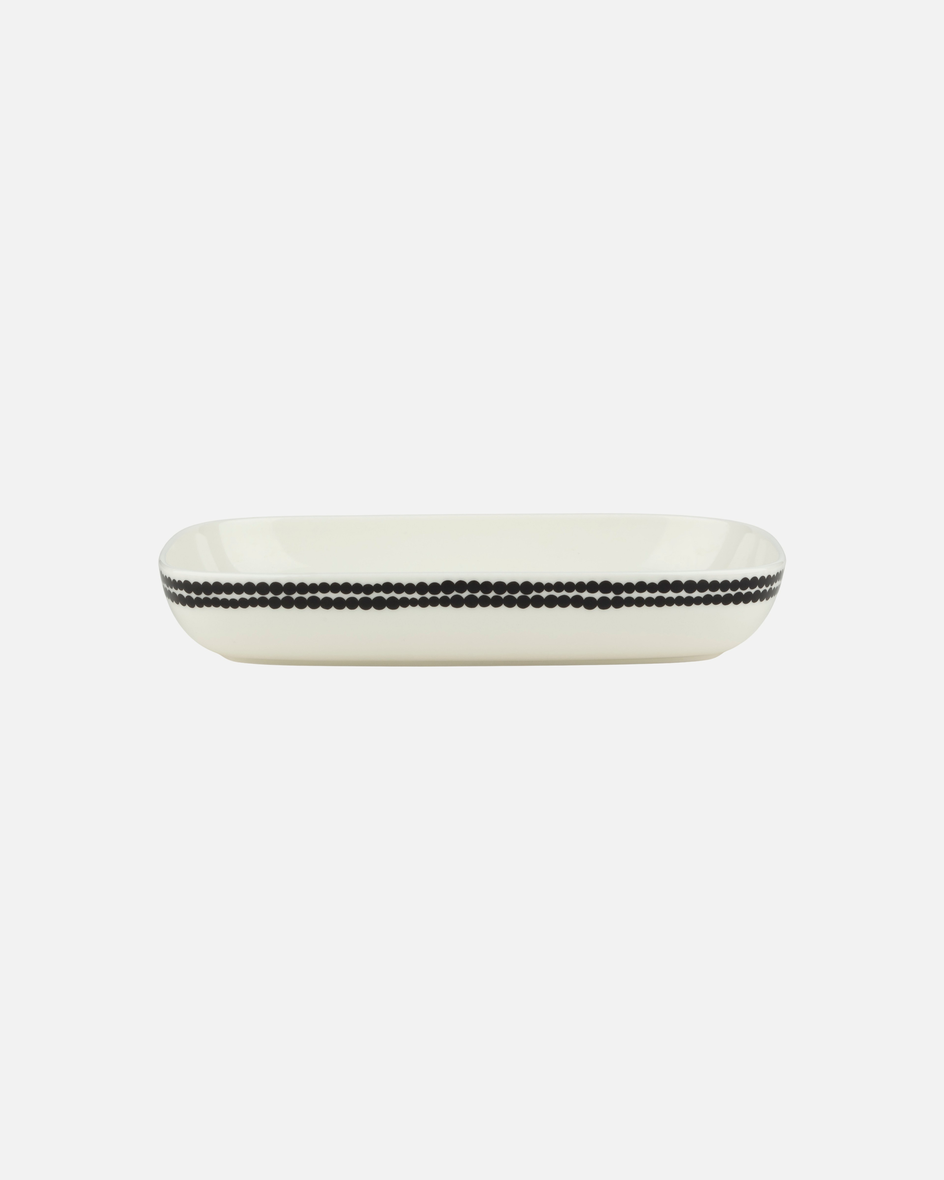 Oiva / Siirtolapuutarha, Serving dish, white,black,