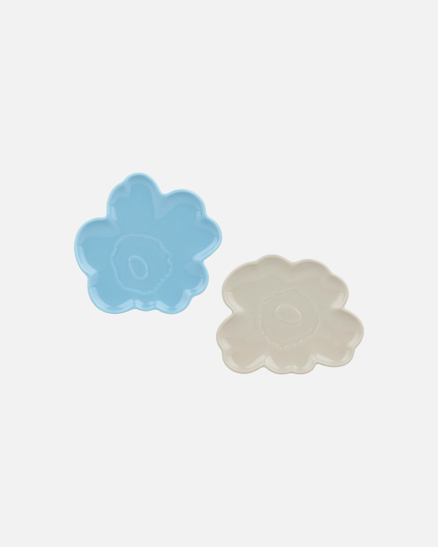 Unikko, Small plate, set of 2, forget-me-not, stoneware,