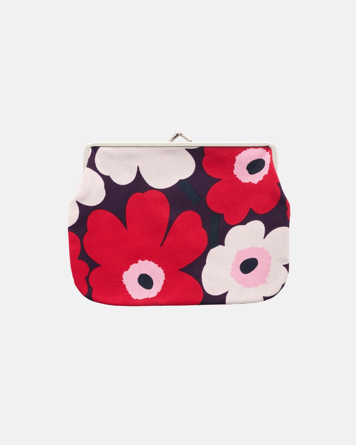 Mini Unikko Puolikas kukkaro Purse plum,cranberry,off white,rose ...