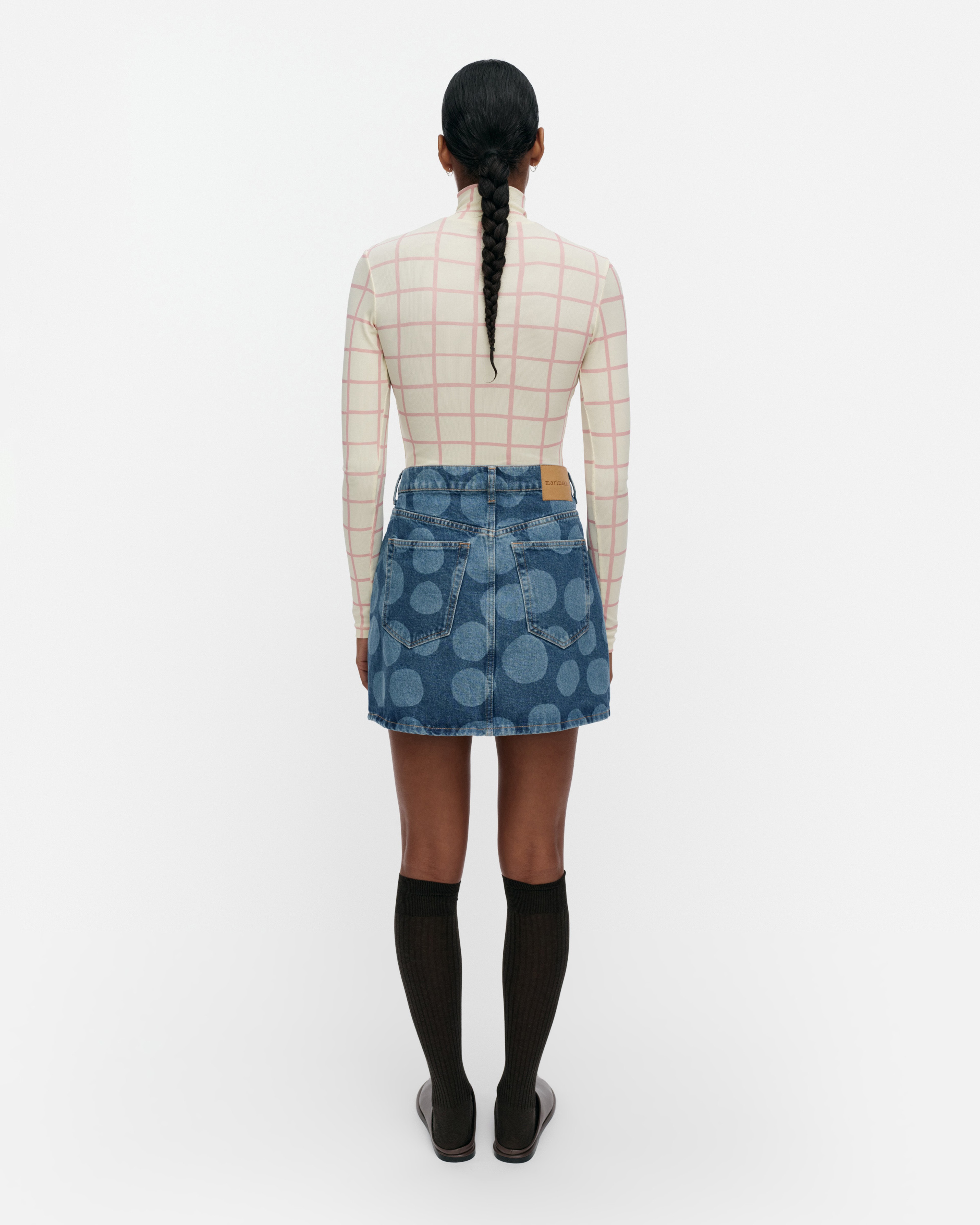 Maridenim Ruudut Petrooli, Skirt, used indigo,