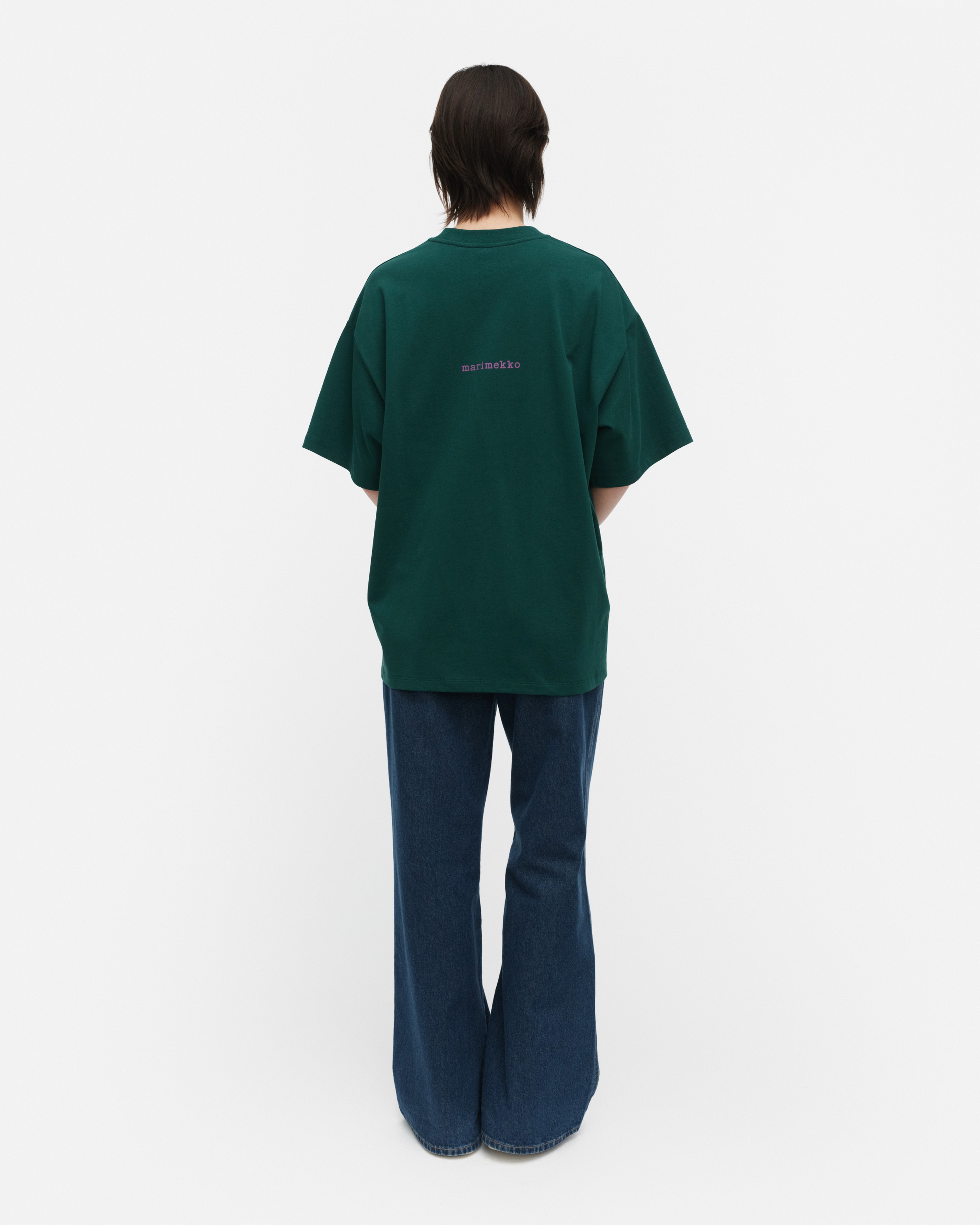 Linjat Vihkiruusu Placement, Kioski t-shirt, dark green, purple,