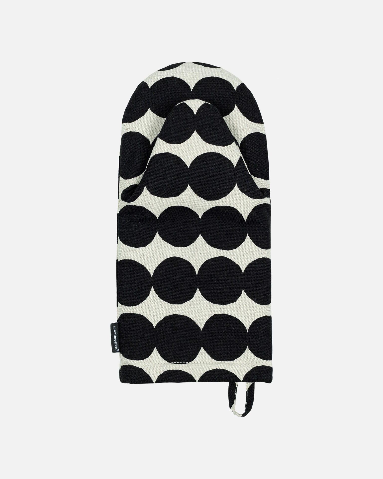Räsymatto, Oven mitt, cotton, black,