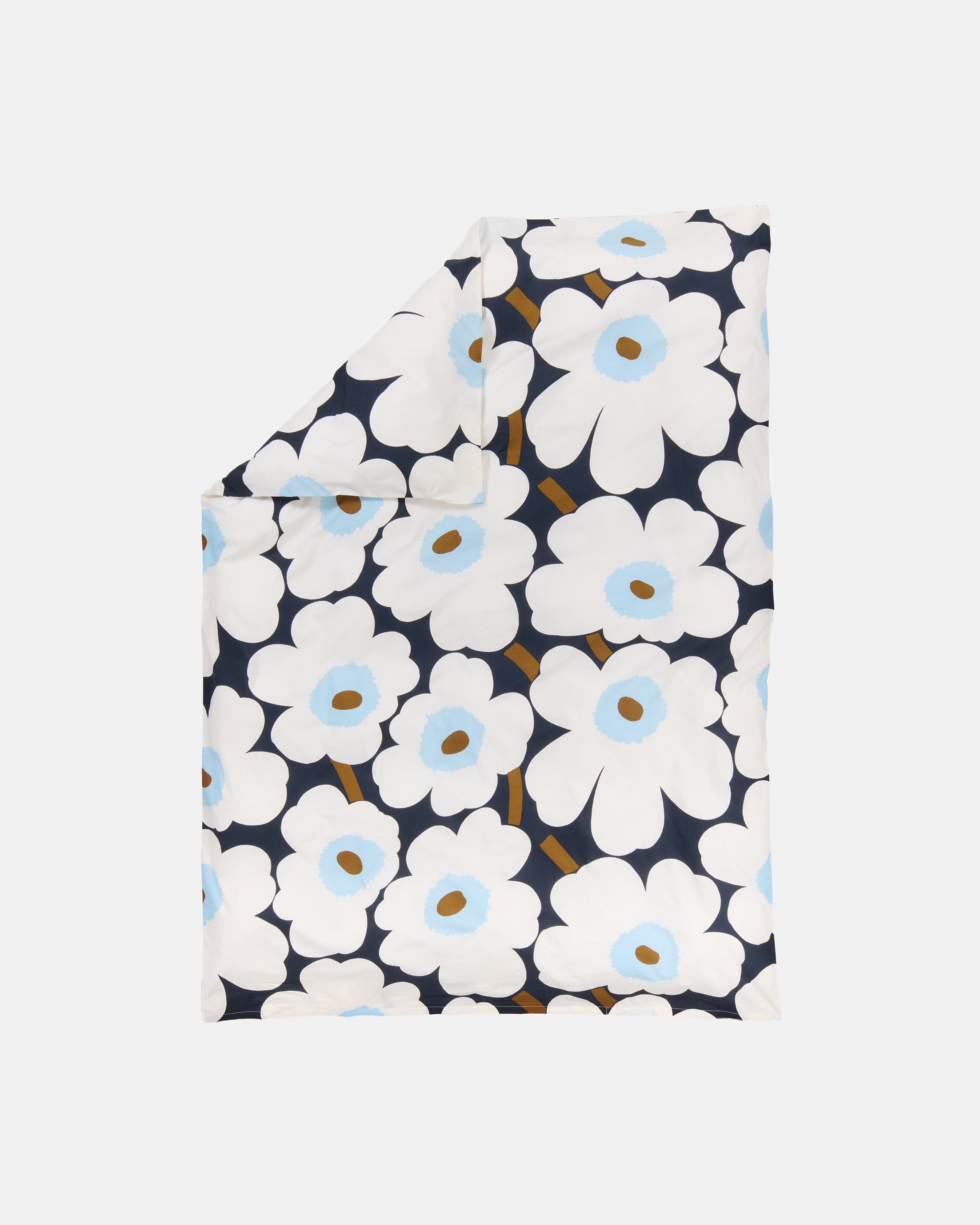 Unikko Duvet cover 150x210 cm blueberry, off white, c.blue | Marimekko