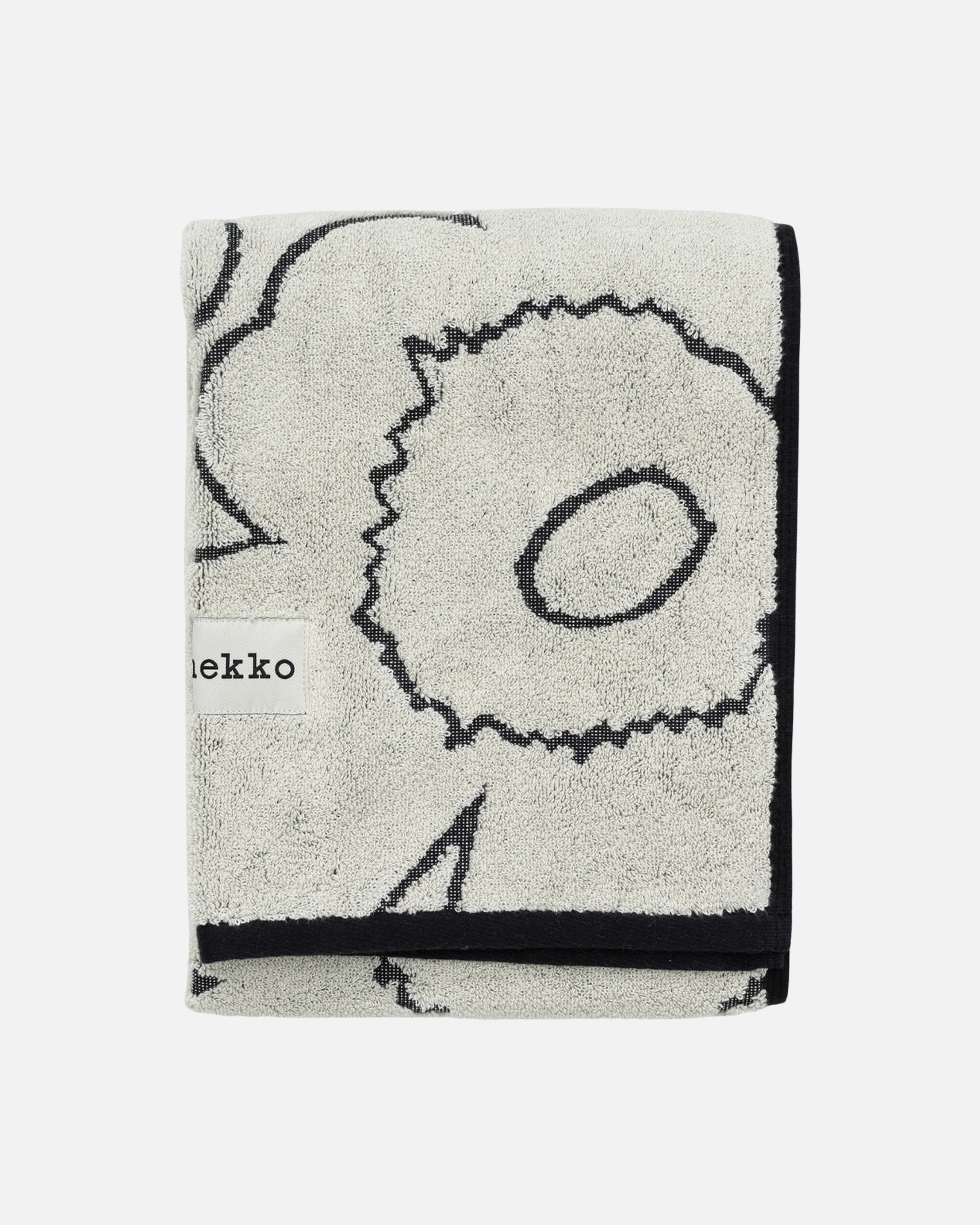 Piirto Unikko, Hand towel, off white,black,
