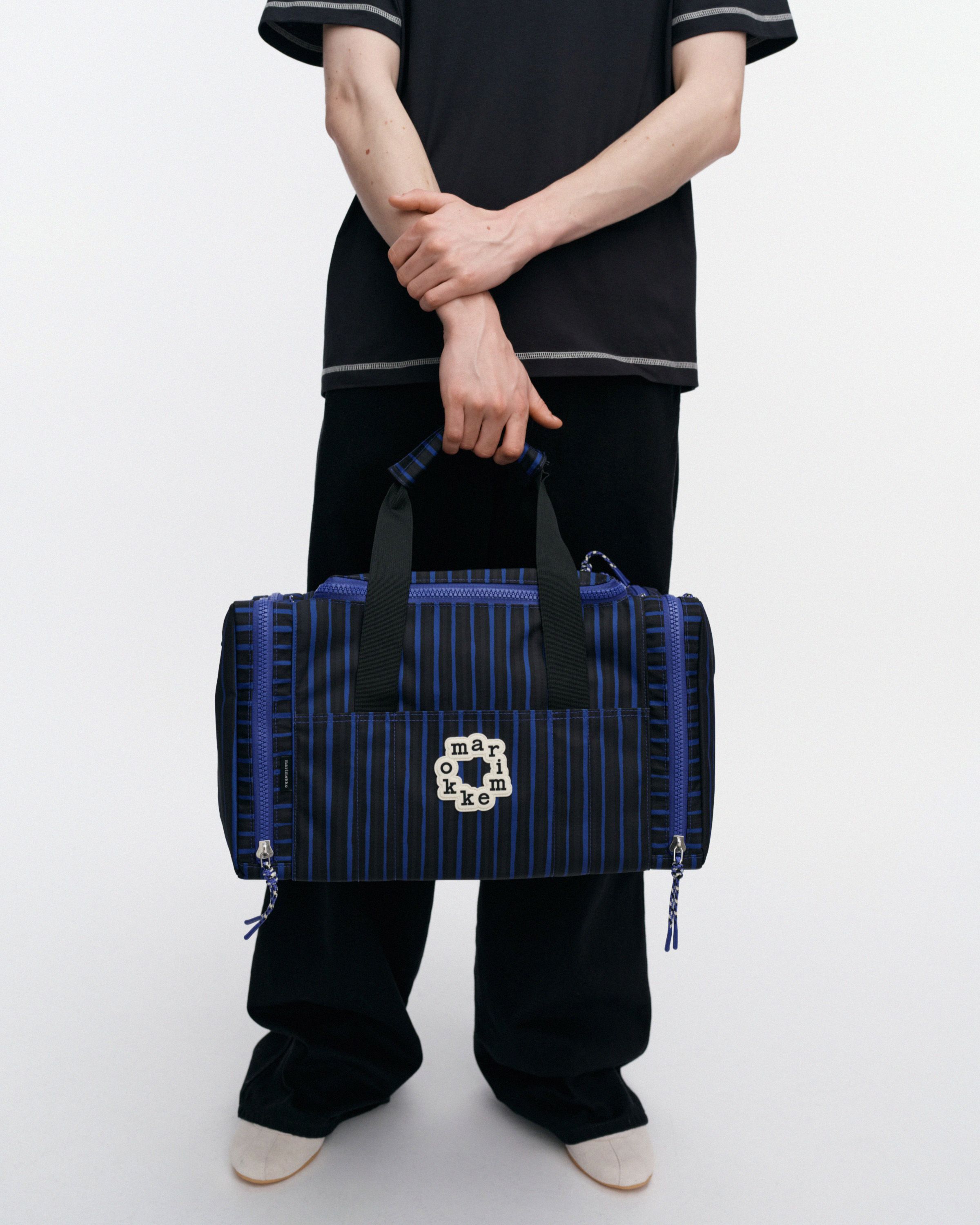 Tsufe Piccolo Kioski shoulder bag blue, black, dark grey | Marimekko