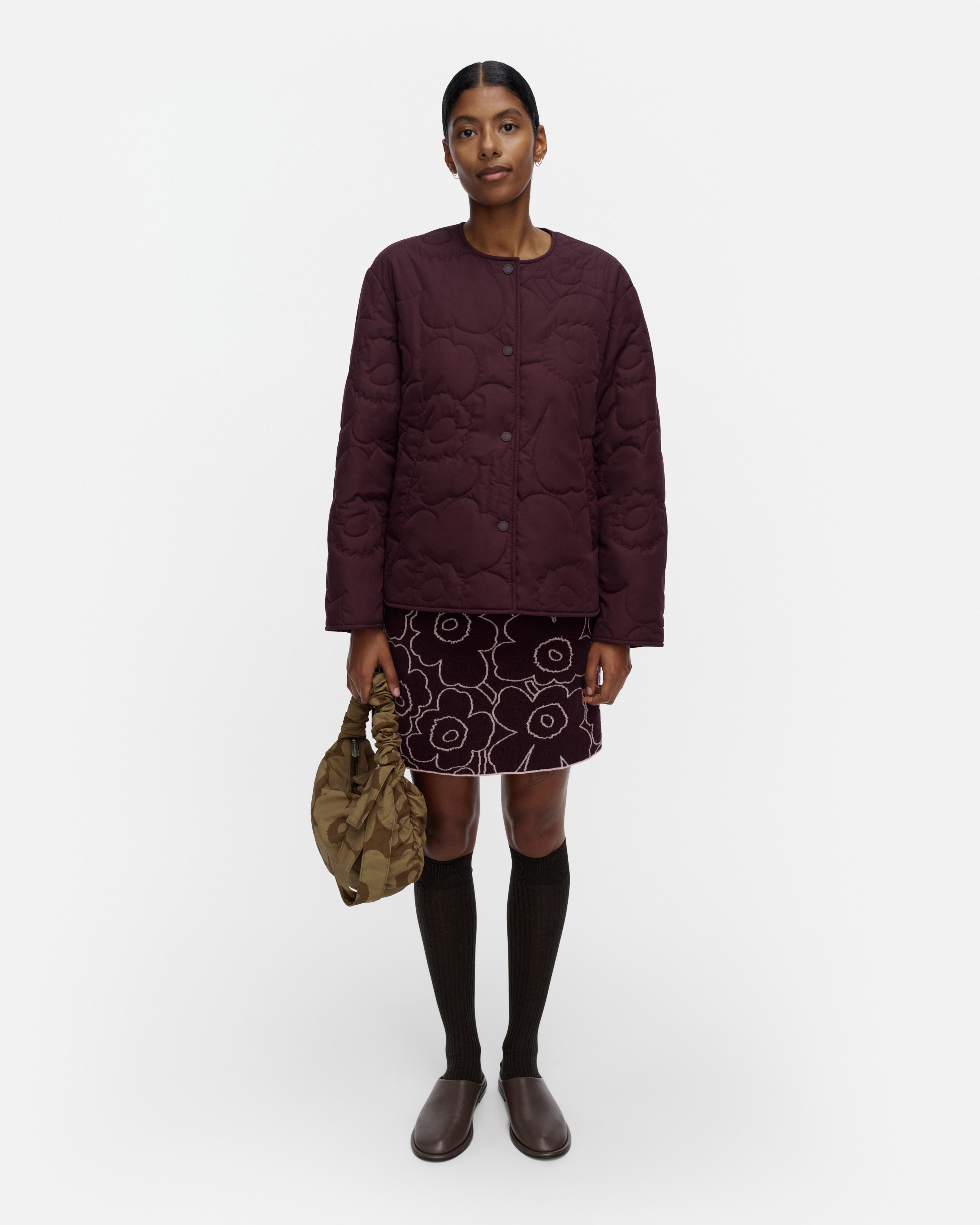Kapseli Piirto Unikko, Lightweight padded coat, wine red, wine red,