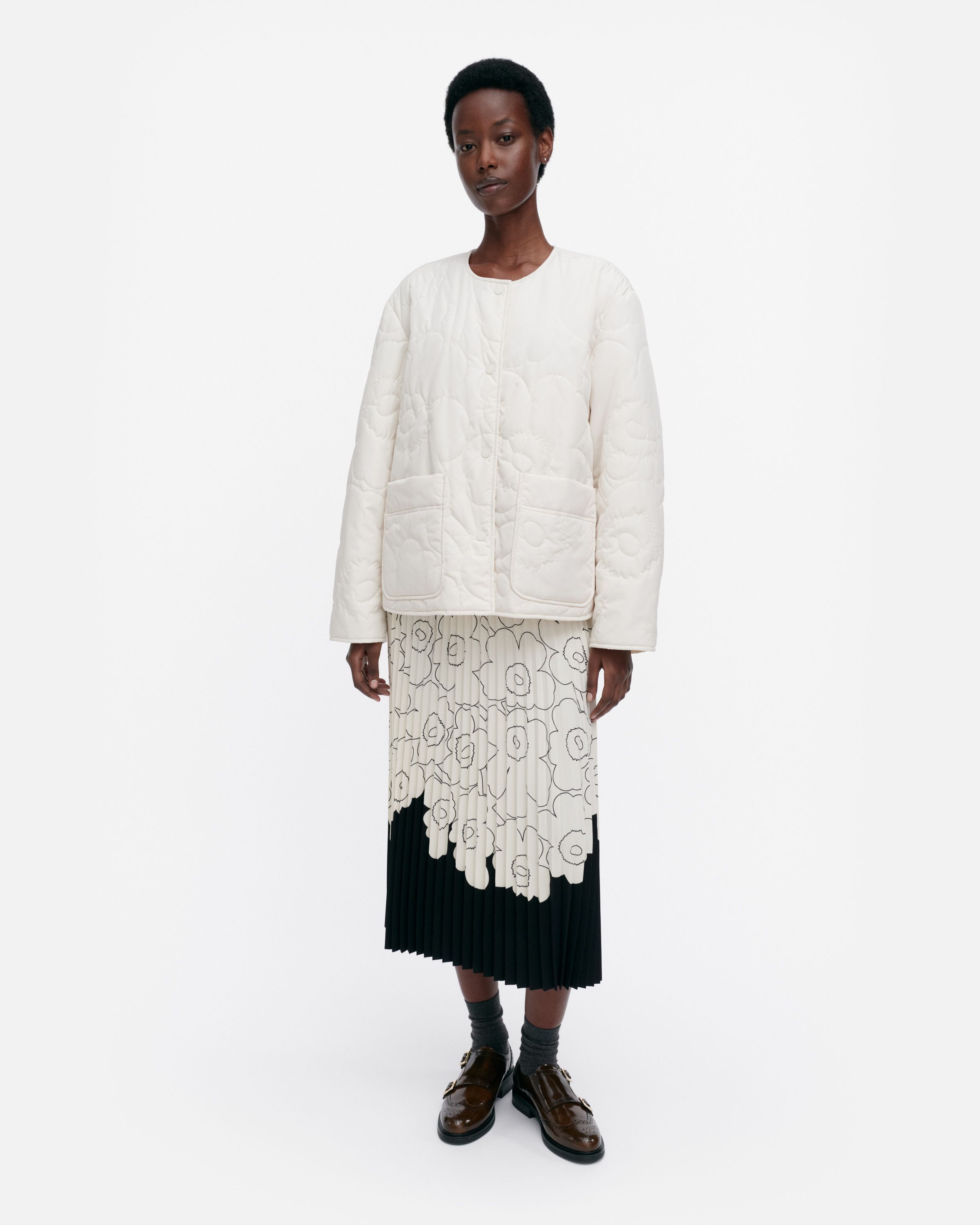 Kapseli Piirto Unikko Lightweight padded coat | Marimekko