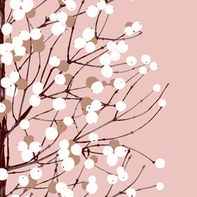 lt. pink, brown, off white