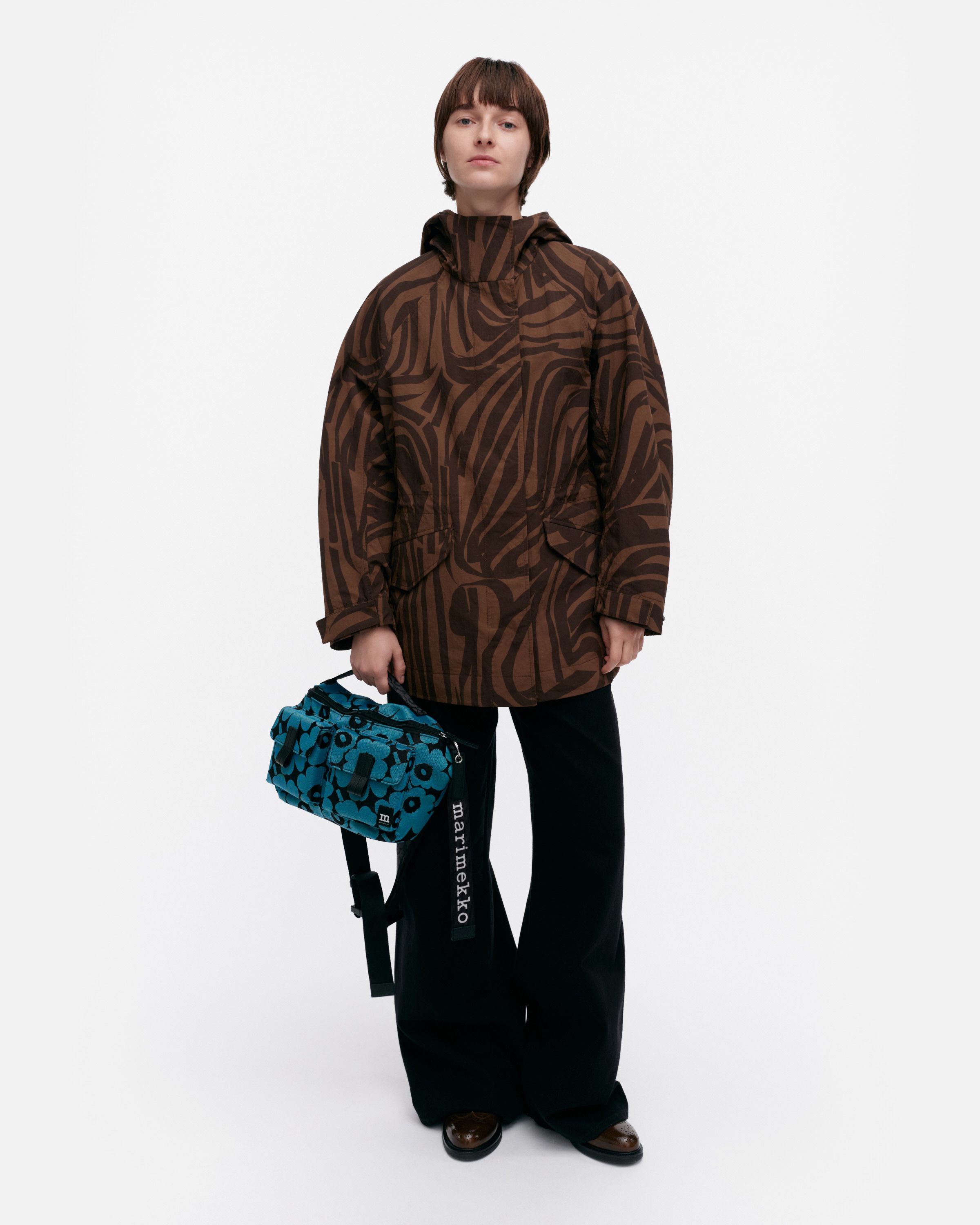 【marimekko】Musteet Jokuraita コート Musteet Jokuraita Coat | Marimekko