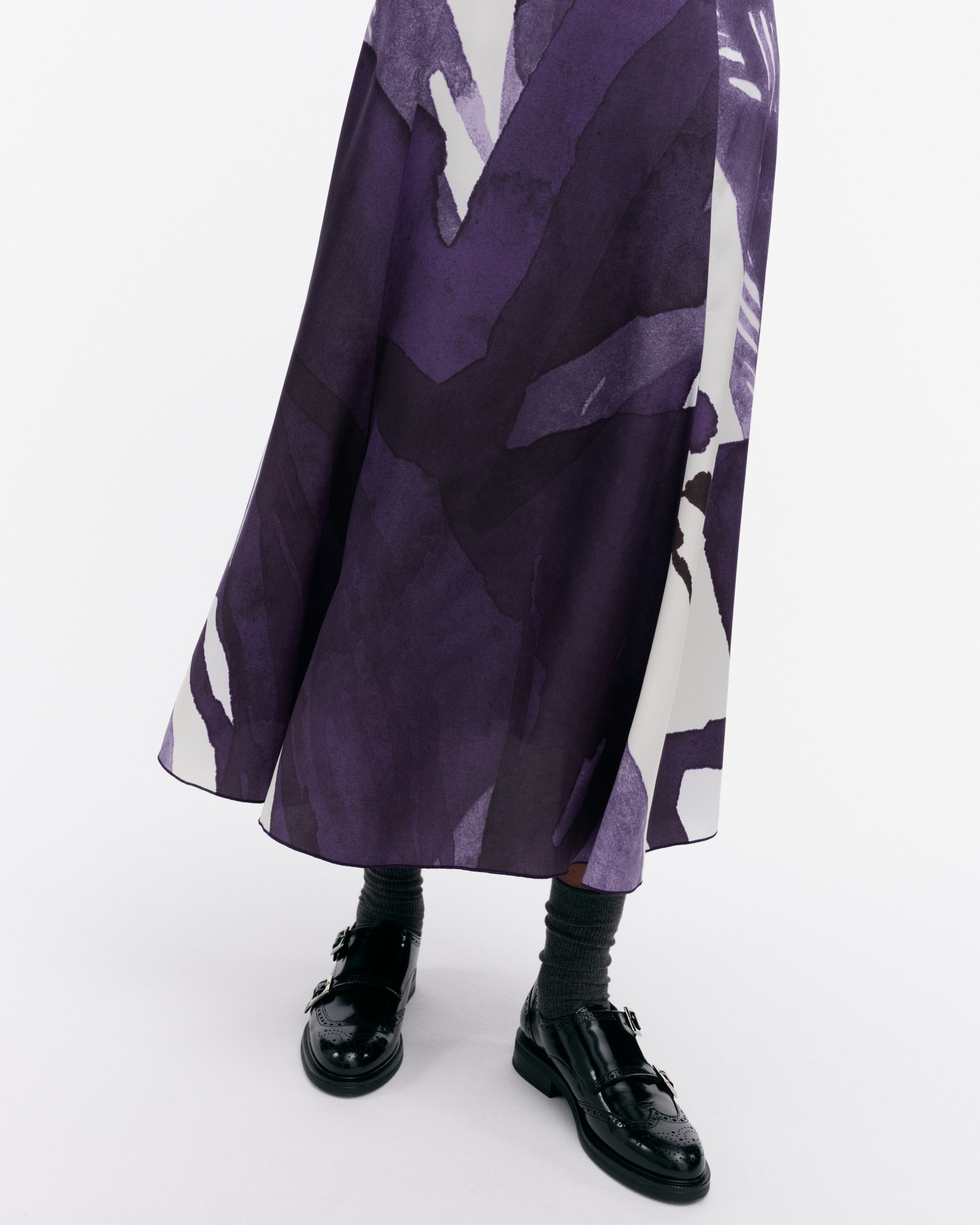 Muovaus Kylmänkukka, Skirt, violet, off white,