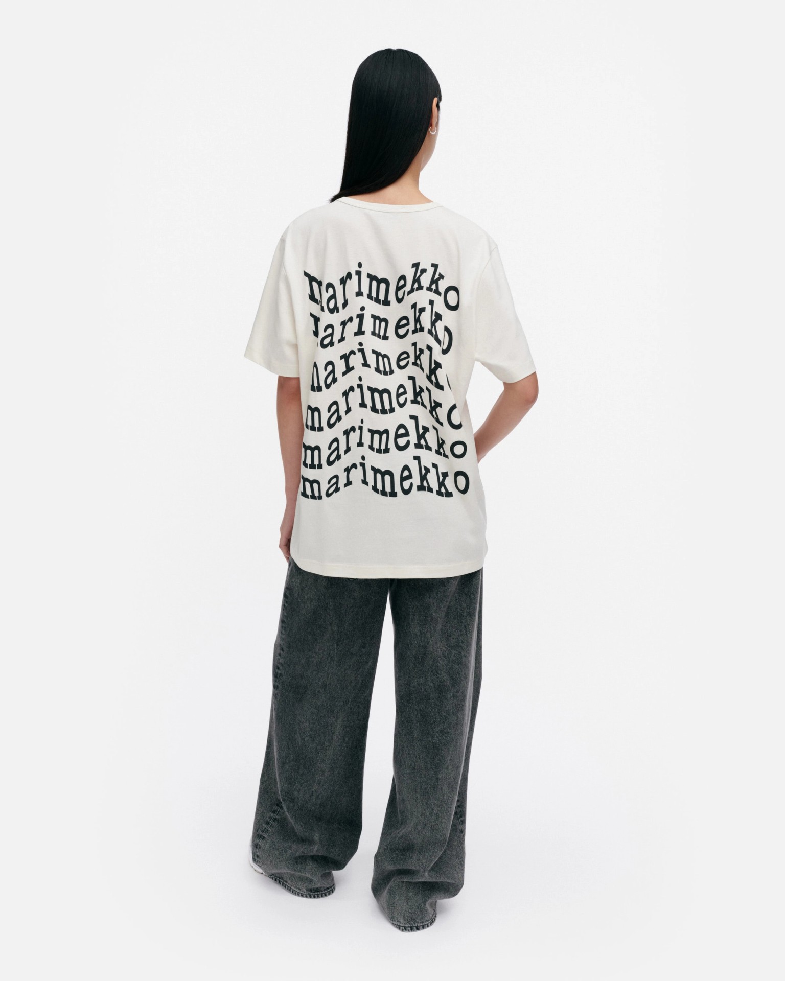 Vihne Unikko Placement, Kioski t-shirt, off white, black, grey,