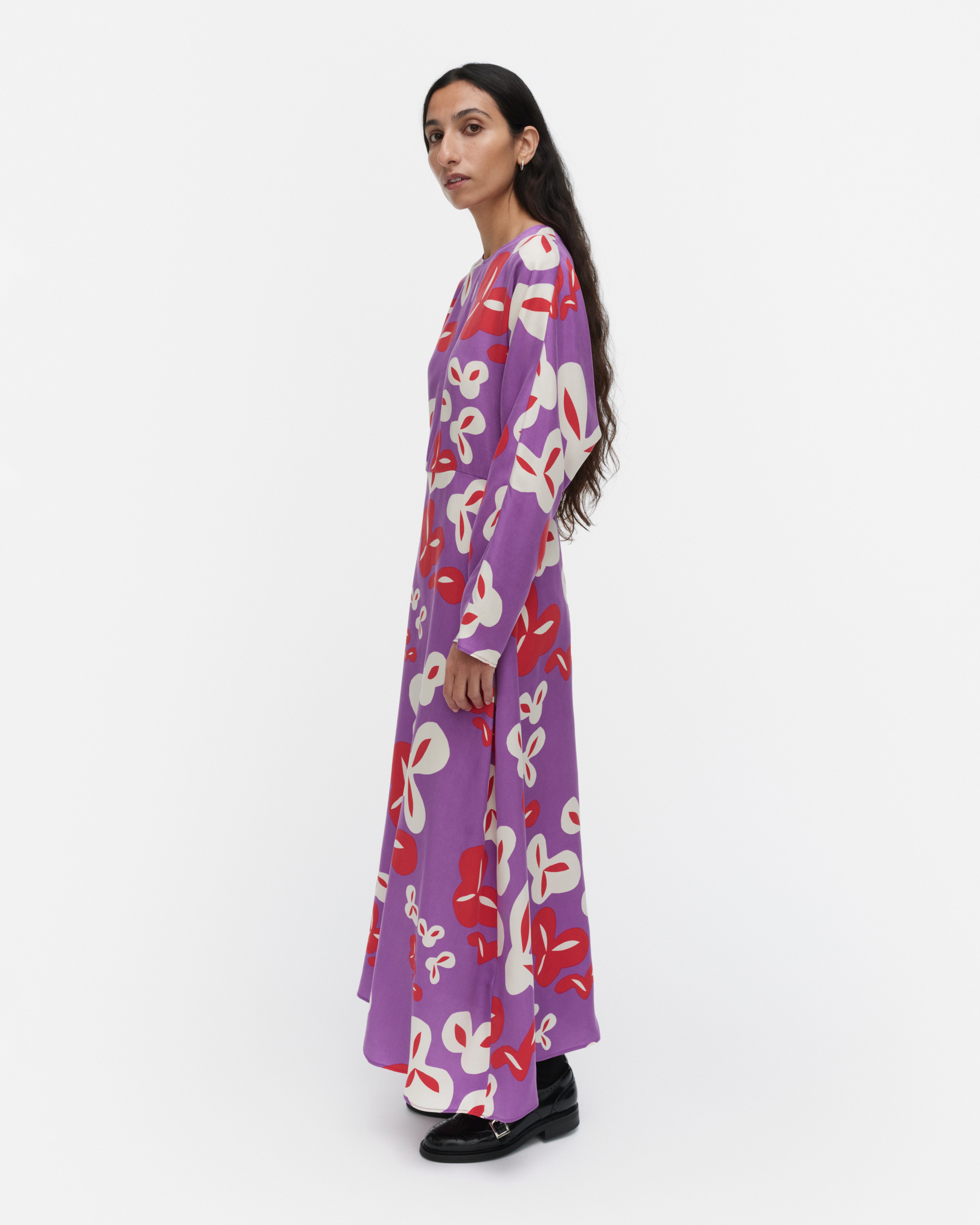 Rytmi Poiminto, Dress, purple, off white, red,