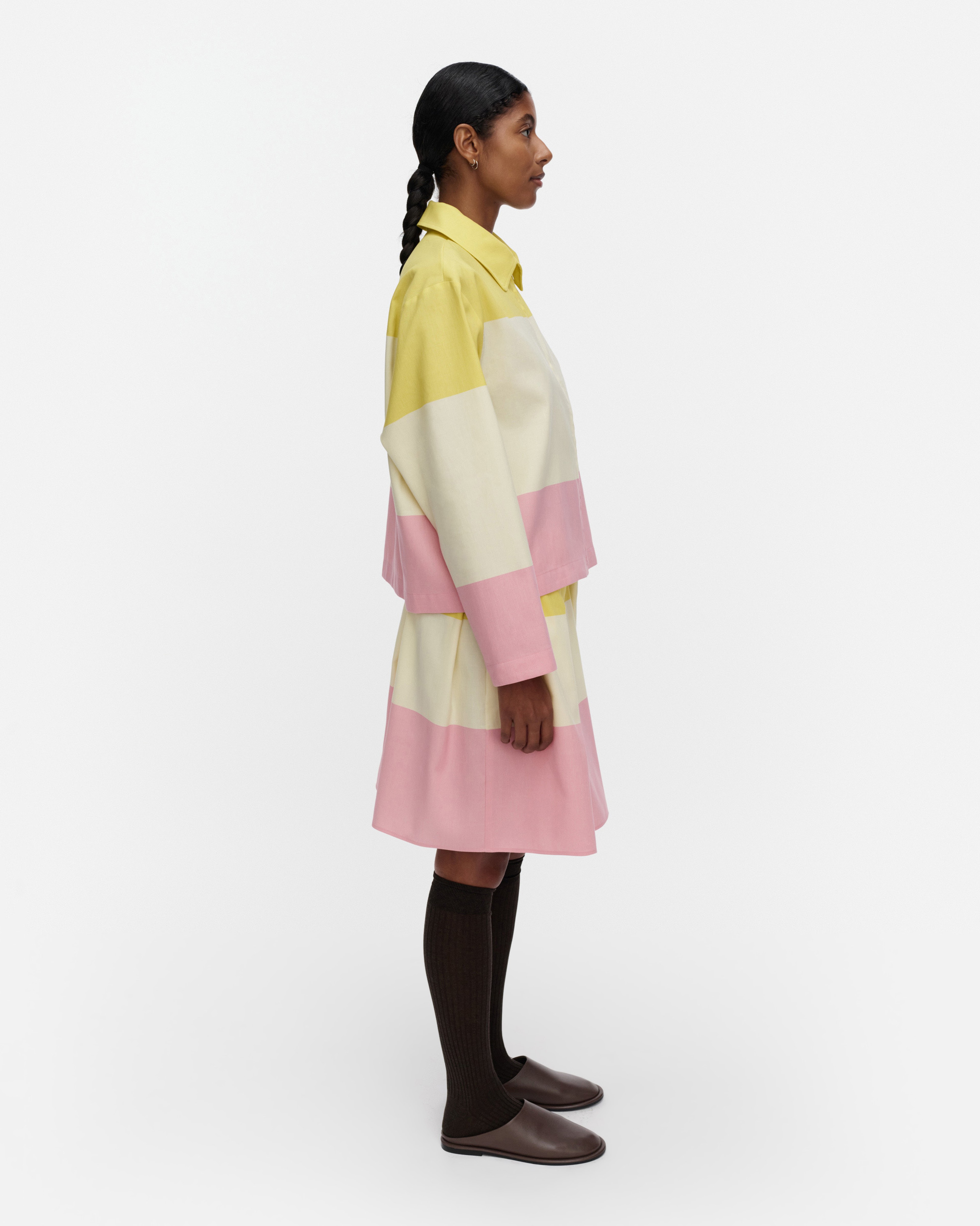 Kaksois Hennika, Skirt, yellow, light yellow, rose,