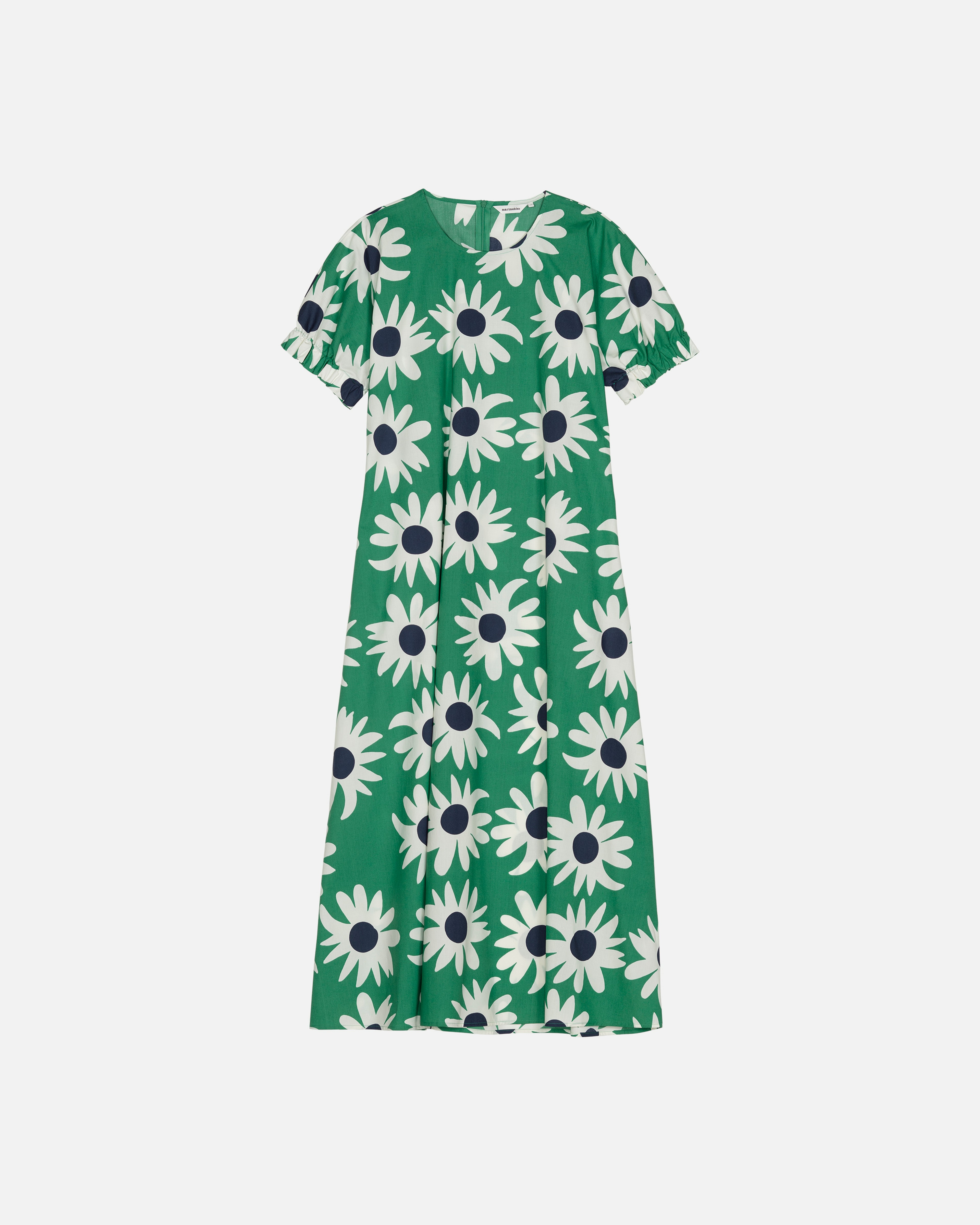 Veroinen Rakastaa ei rakasta, Cotton dress, green, off white, dark blue,