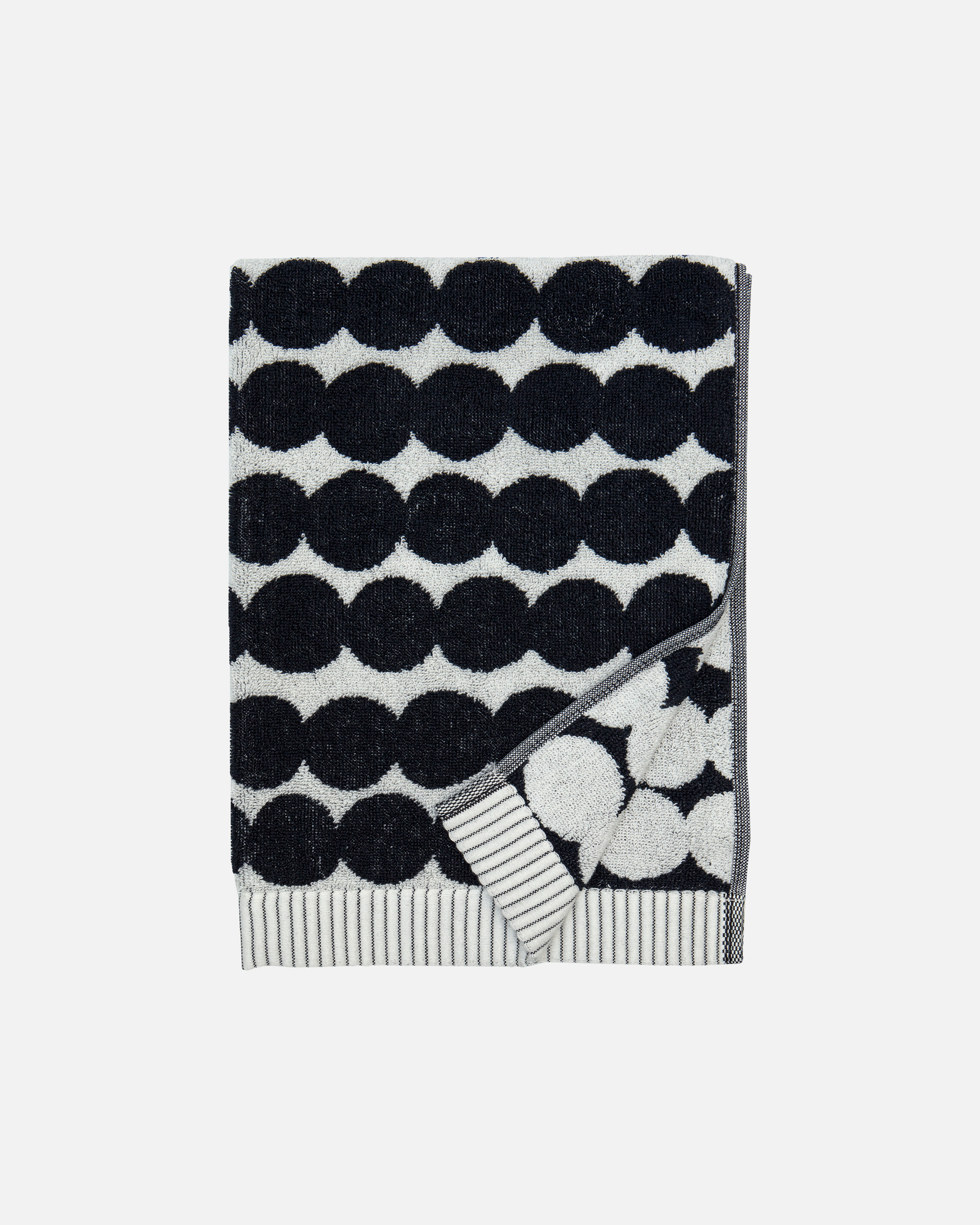 Räsymatto, Hand towel, white,black,