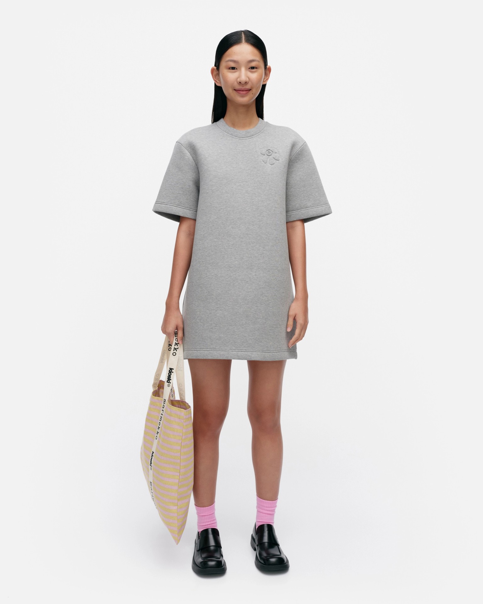 Paalu Unikko Placement, Kioski tunic, grey melange,