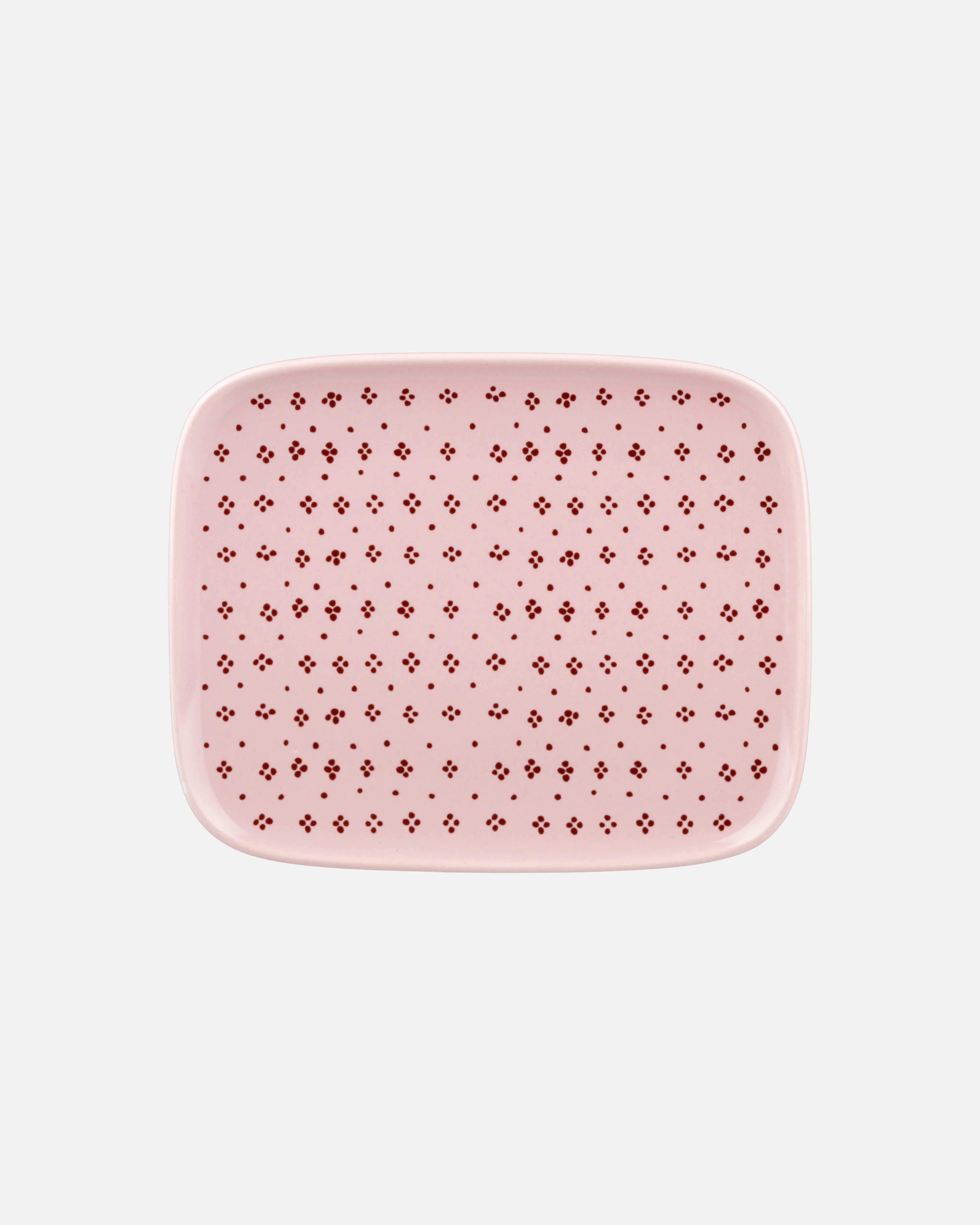 Oiva / Muija, Plate 15x12 cm, lt.pink, chestnut,