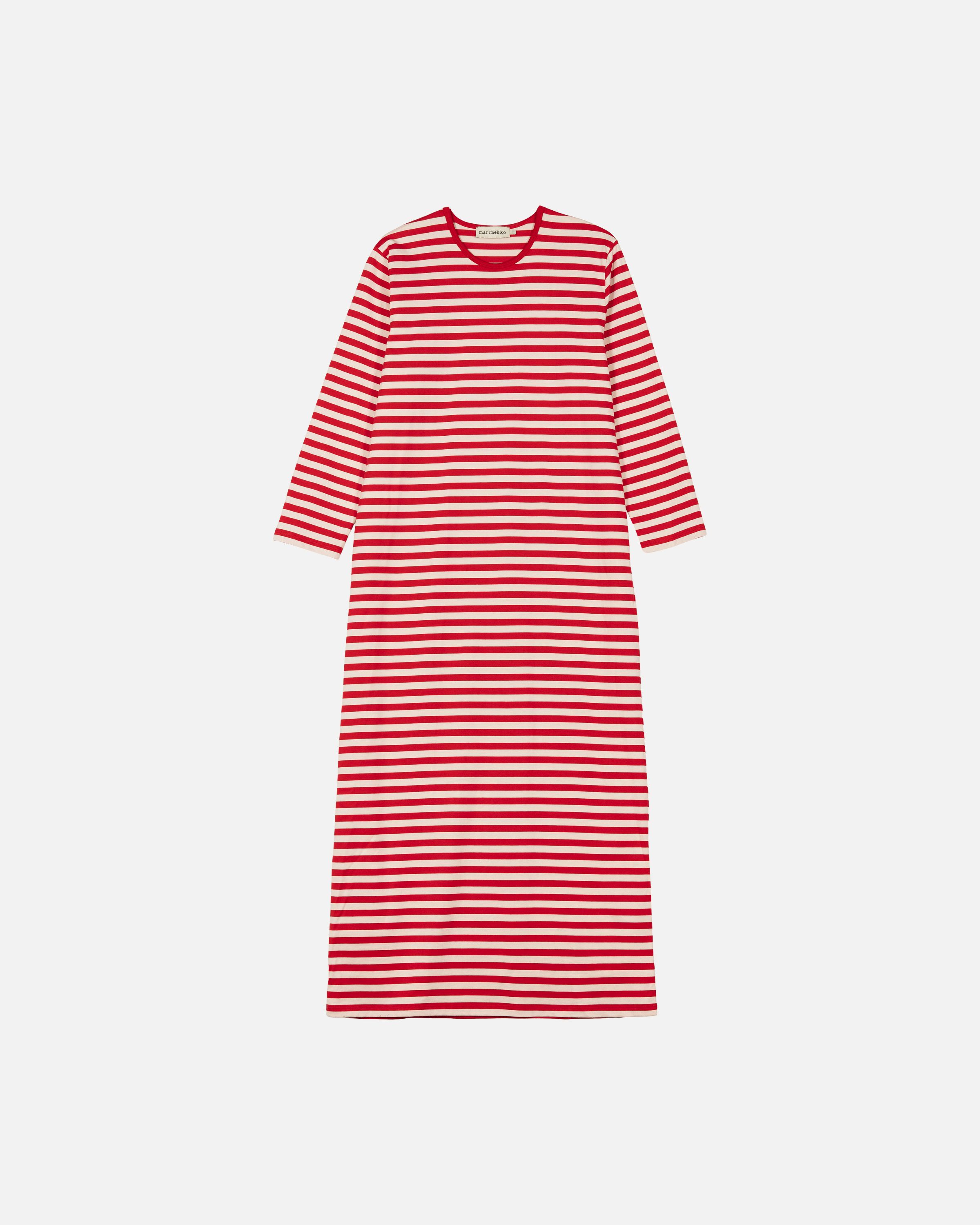 marimekko Tasaraita Relaxed XS 赤白ストライプ marimekko Tasaraita Relaxed XS 赤白ストライプ