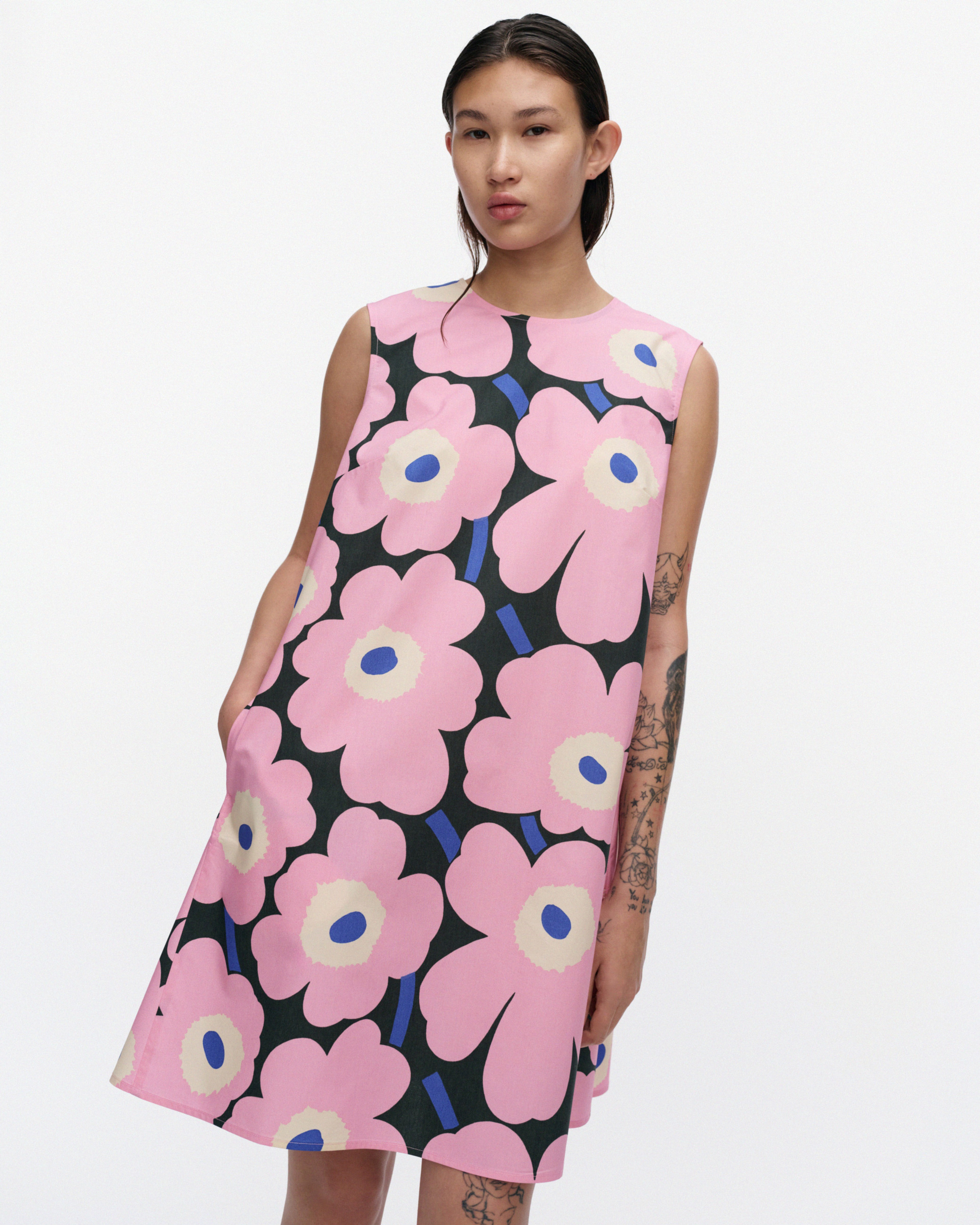 Ae Palatsi Unikko, Dress, 365-pink, green, blue,