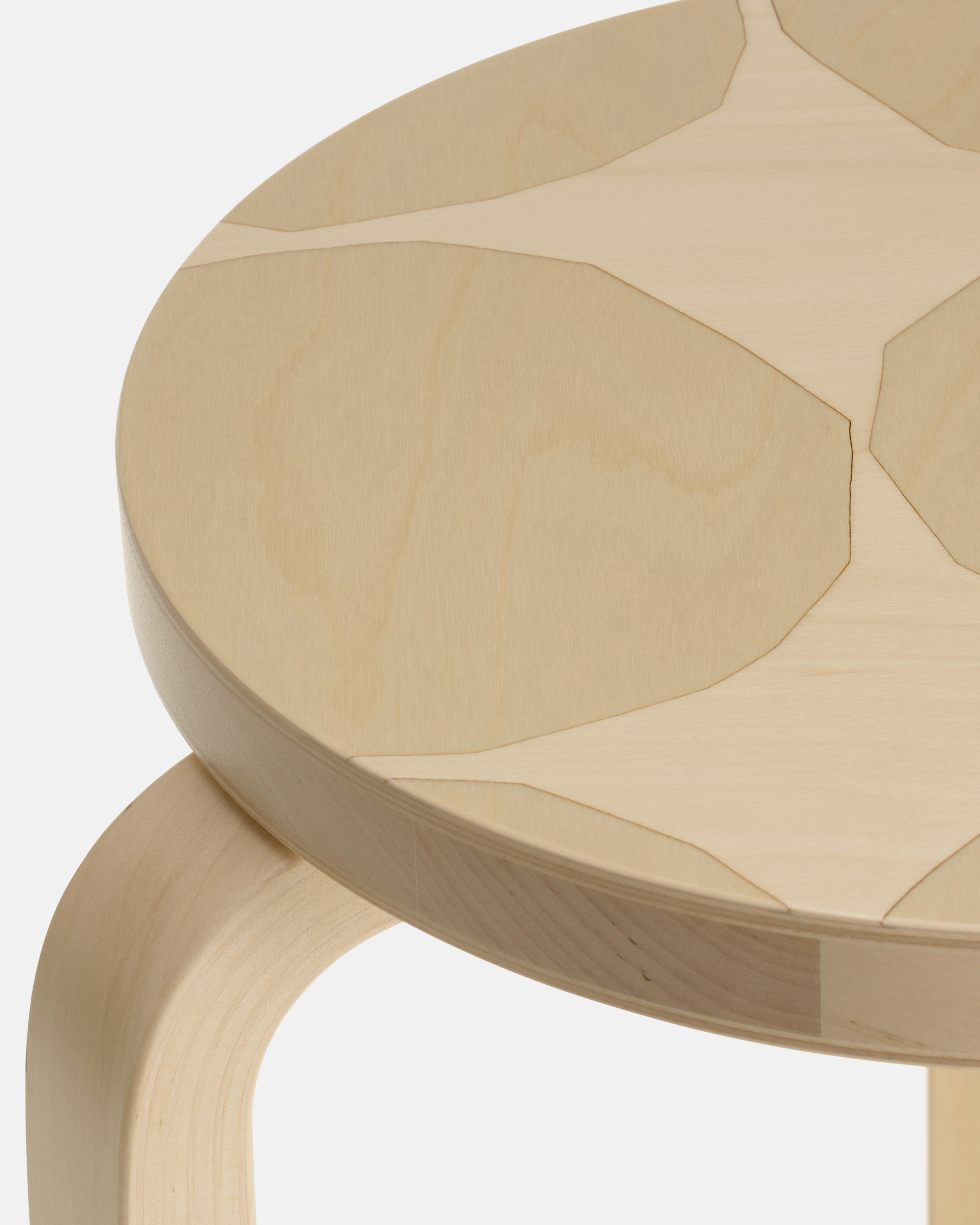 Stool 60 Kivet, Artek + Marimekko, birch,