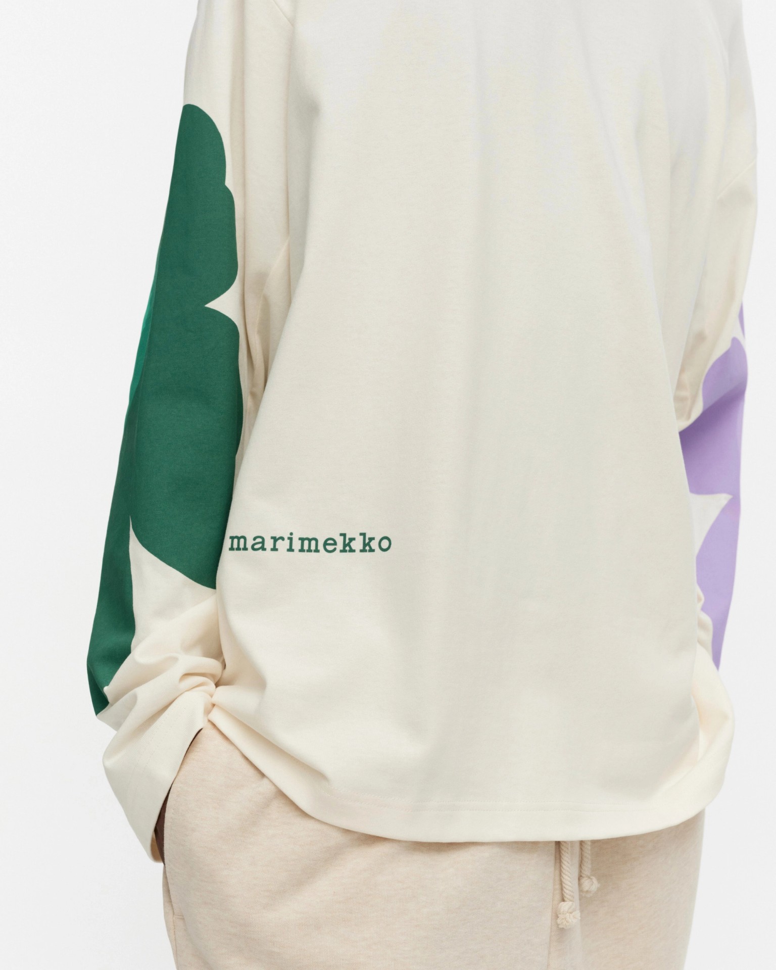 Siksak Unikko Placement, Kioski shirt, off white, lilac, green,