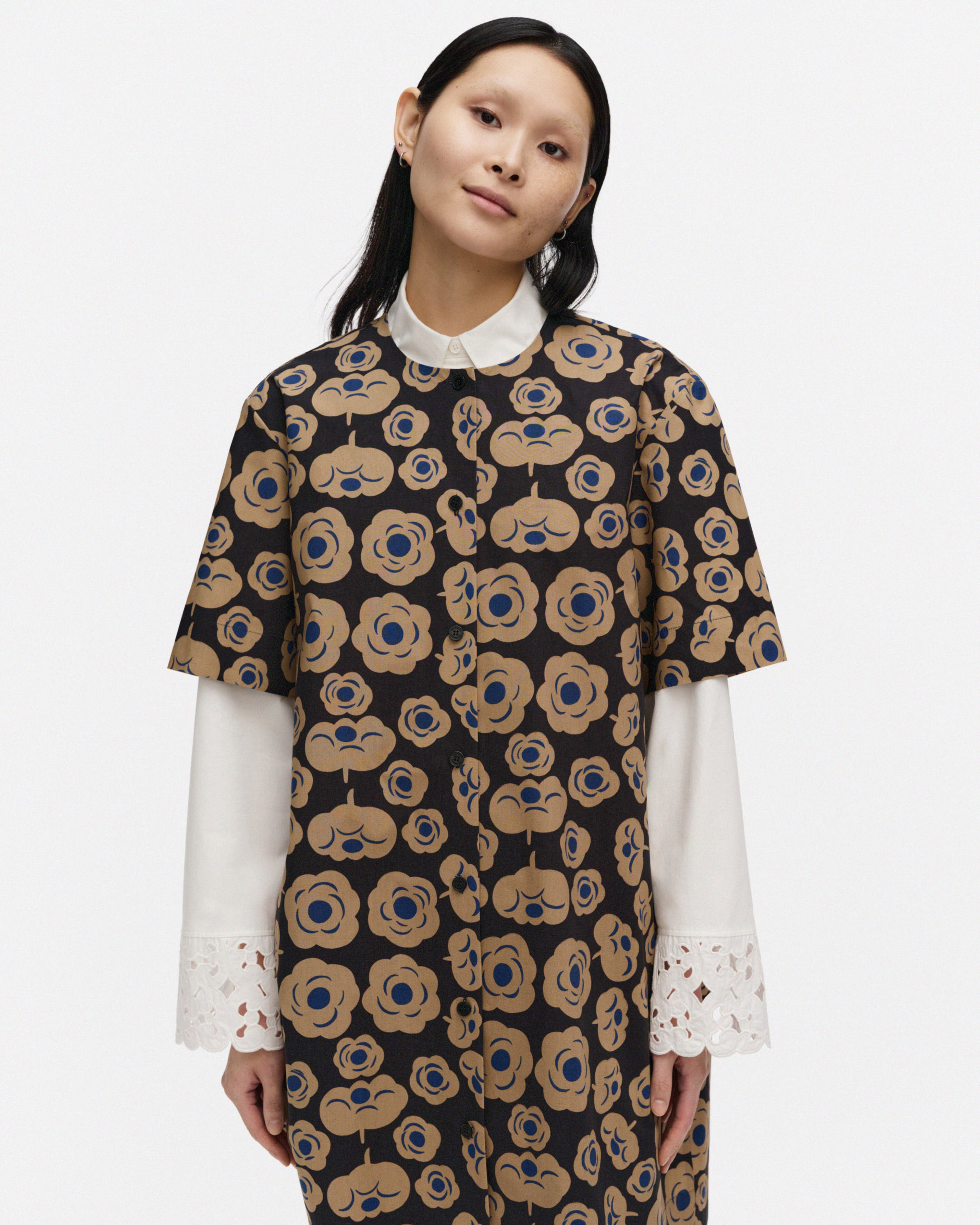 Taitavuus Tumma, Mekko, musta, beige, sininen,